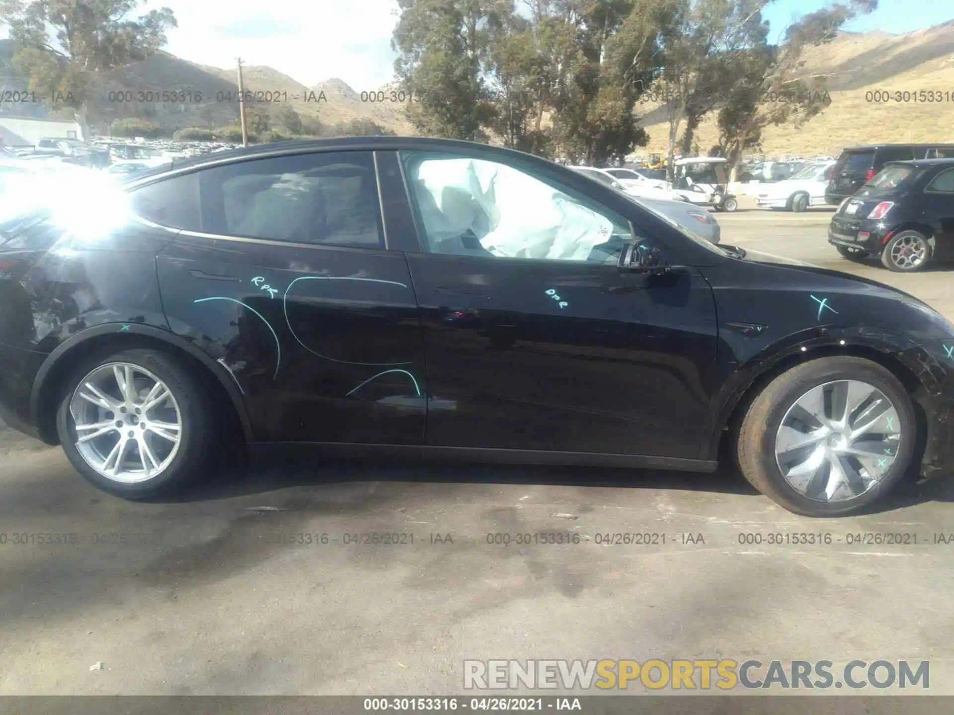 6 Photograph of a damaged car 5YJYGAEE1MF157603 TESLA MODEL Y 2021