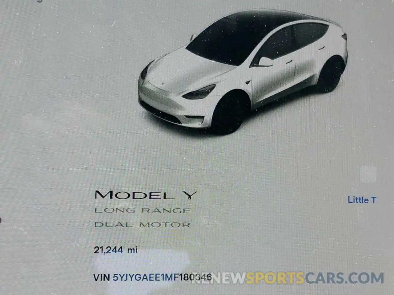 8 Photograph of a damaged car 5YJYGAEE1MF180346 TESLA MODEL Y 2021