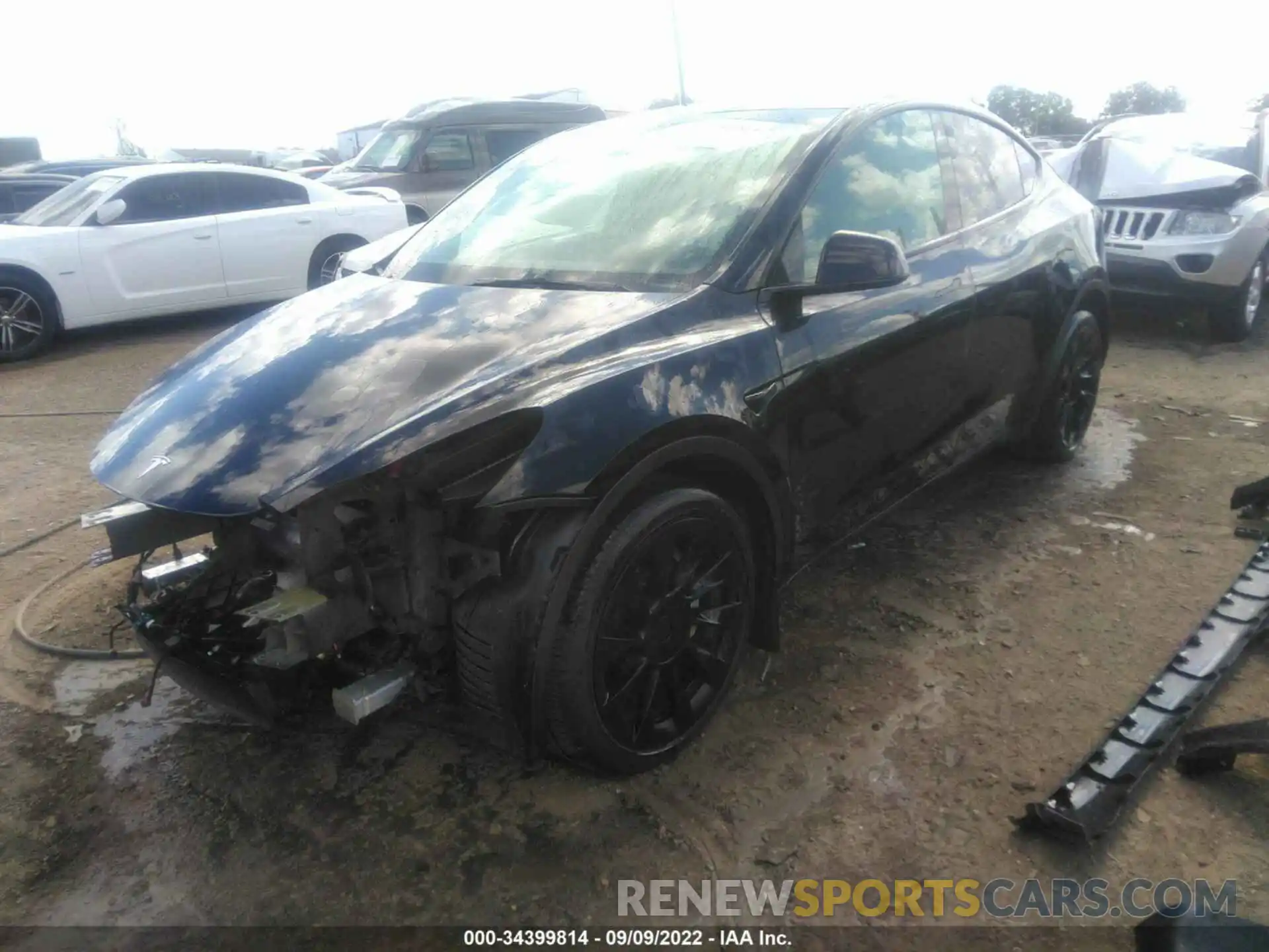 2 Photograph of a damaged car 5YJYGAEE1MF208338 TESLA MODEL Y 2021