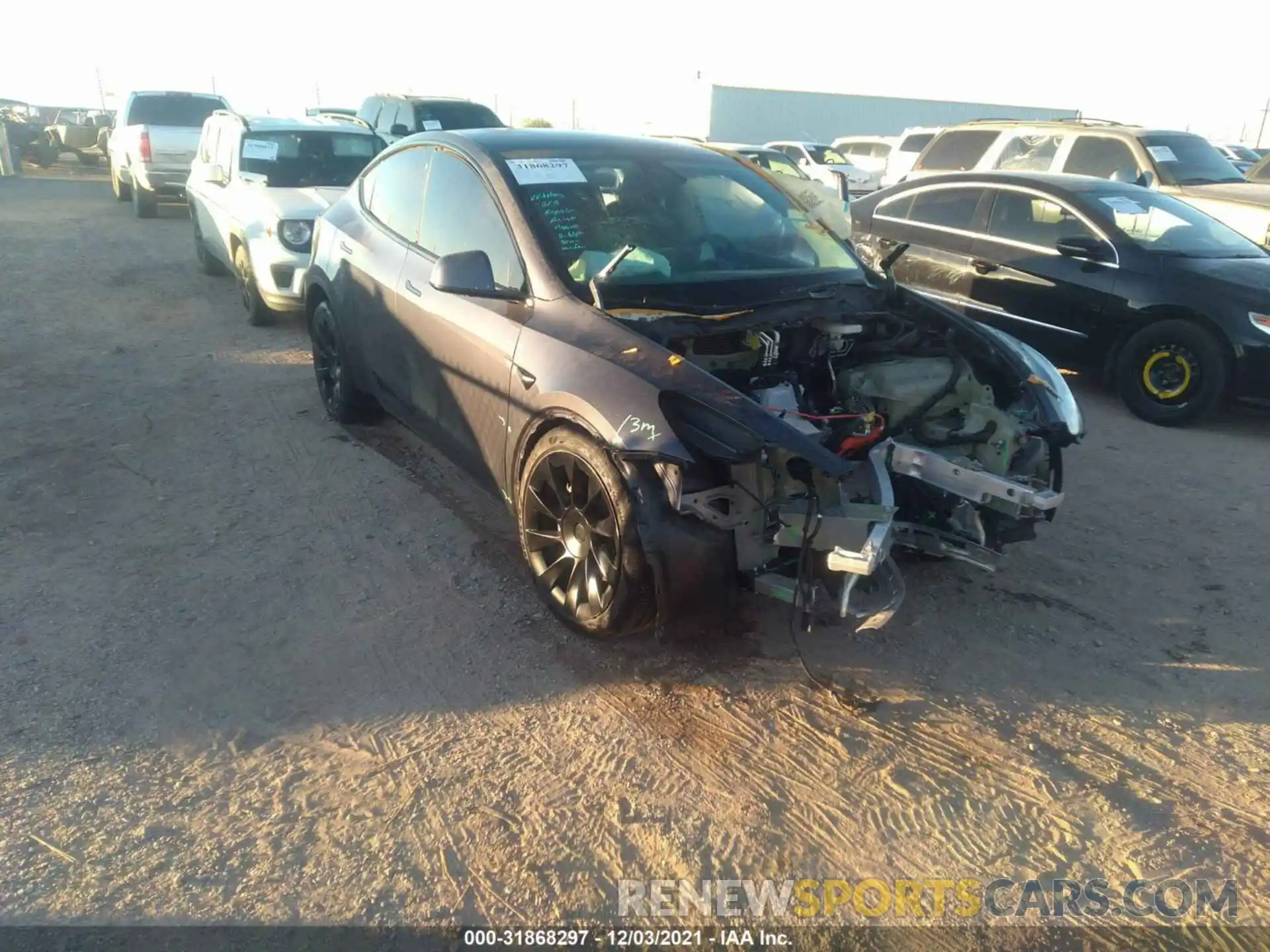 1 Photograph of a damaged car 5YJYGAEE1MF214771 TESLA MODEL Y 2021