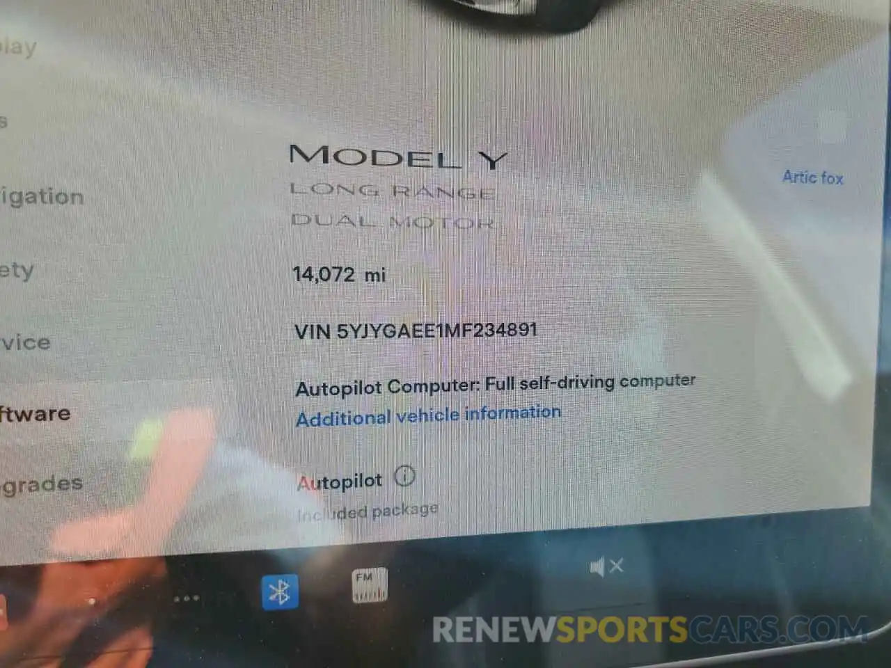 8 Фотография поврежденного автомобиля 5YJYGAEE1MF234891 TESLA MODEL Y 2021