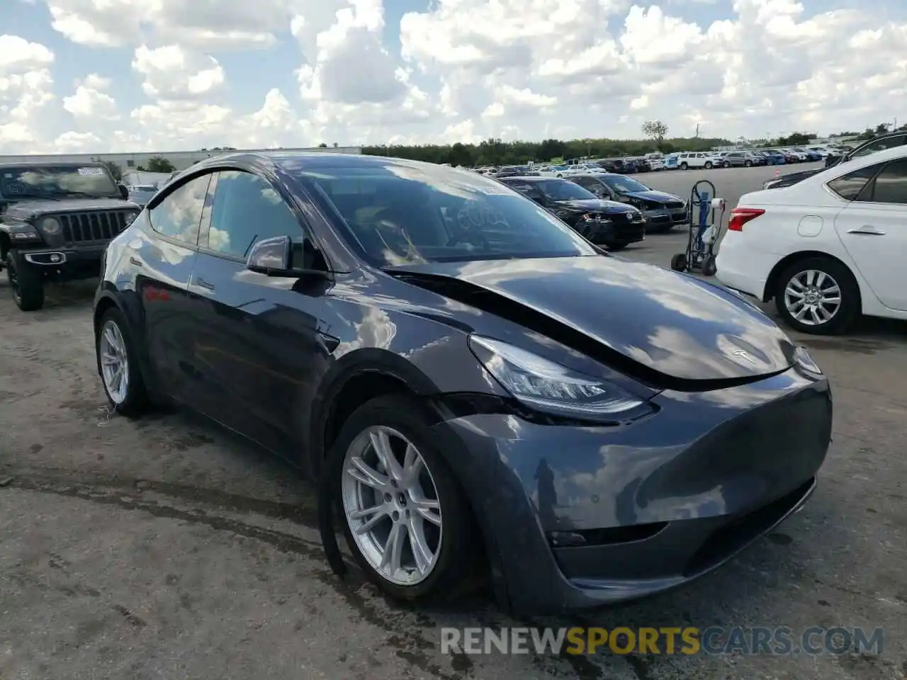 1 Фотография поврежденного автомобиля 5YJYGAEE1MF239508 TESLA MODEL Y 2021