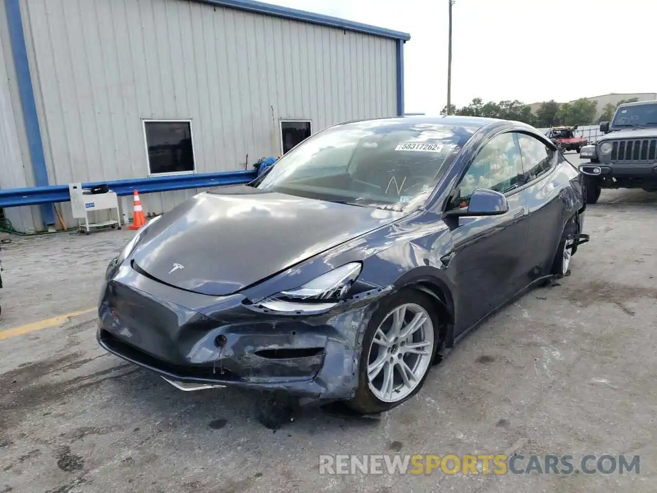 2 Фотография поврежденного автомобиля 5YJYGAEE1MF239508 TESLA MODEL Y 2021