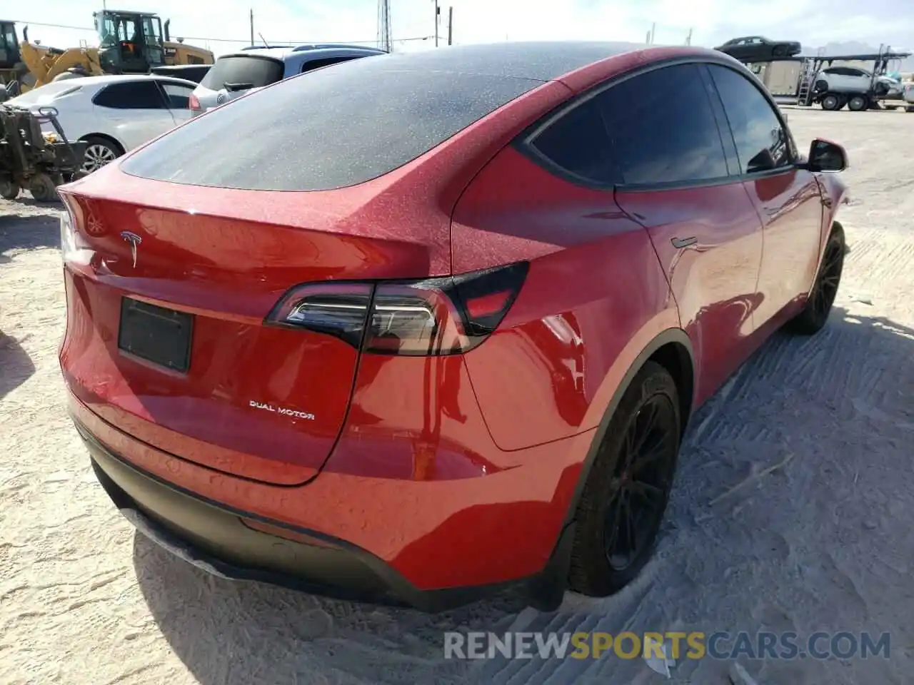 4 Фотография поврежденного автомобиля 5YJYGAEE1MF245177 TESLA MODEL Y 2021