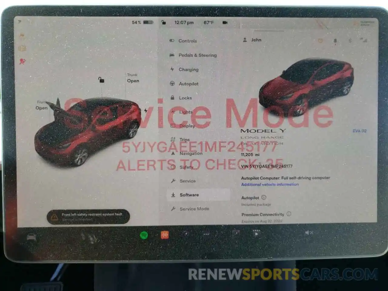 8 Фотография поврежденного автомобиля 5YJYGAEE1MF245177 TESLA MODEL Y 2021