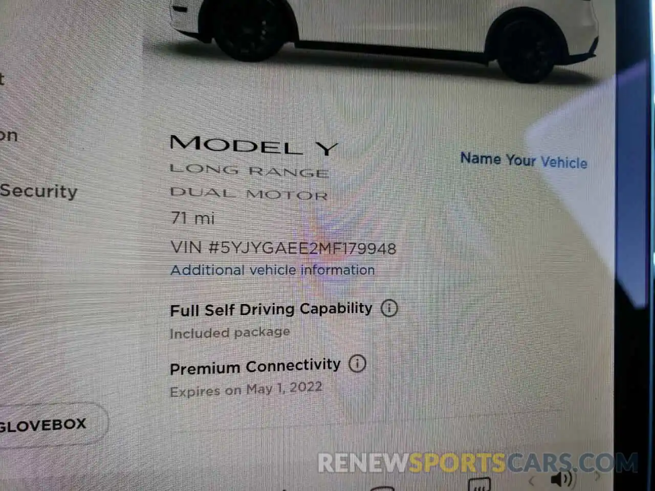 8 Photograph of a damaged car 5YJYGAEE2MF179948 TESLA MODEL Y 2021