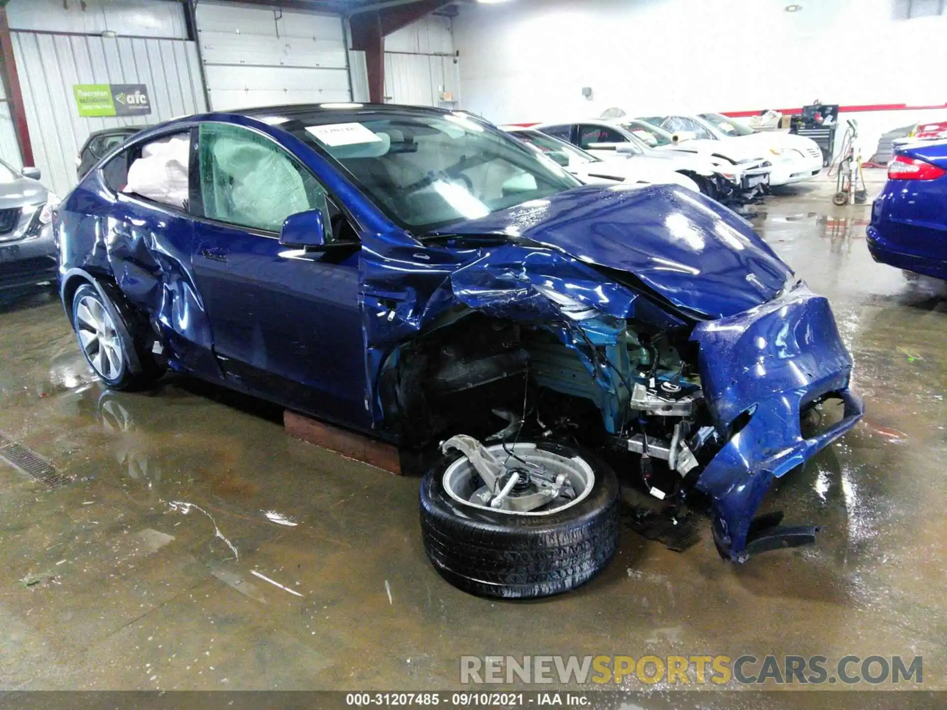 1 Photograph of a damaged car 5YJYGAEE2MF192893 TESLA MODEL Y 2021