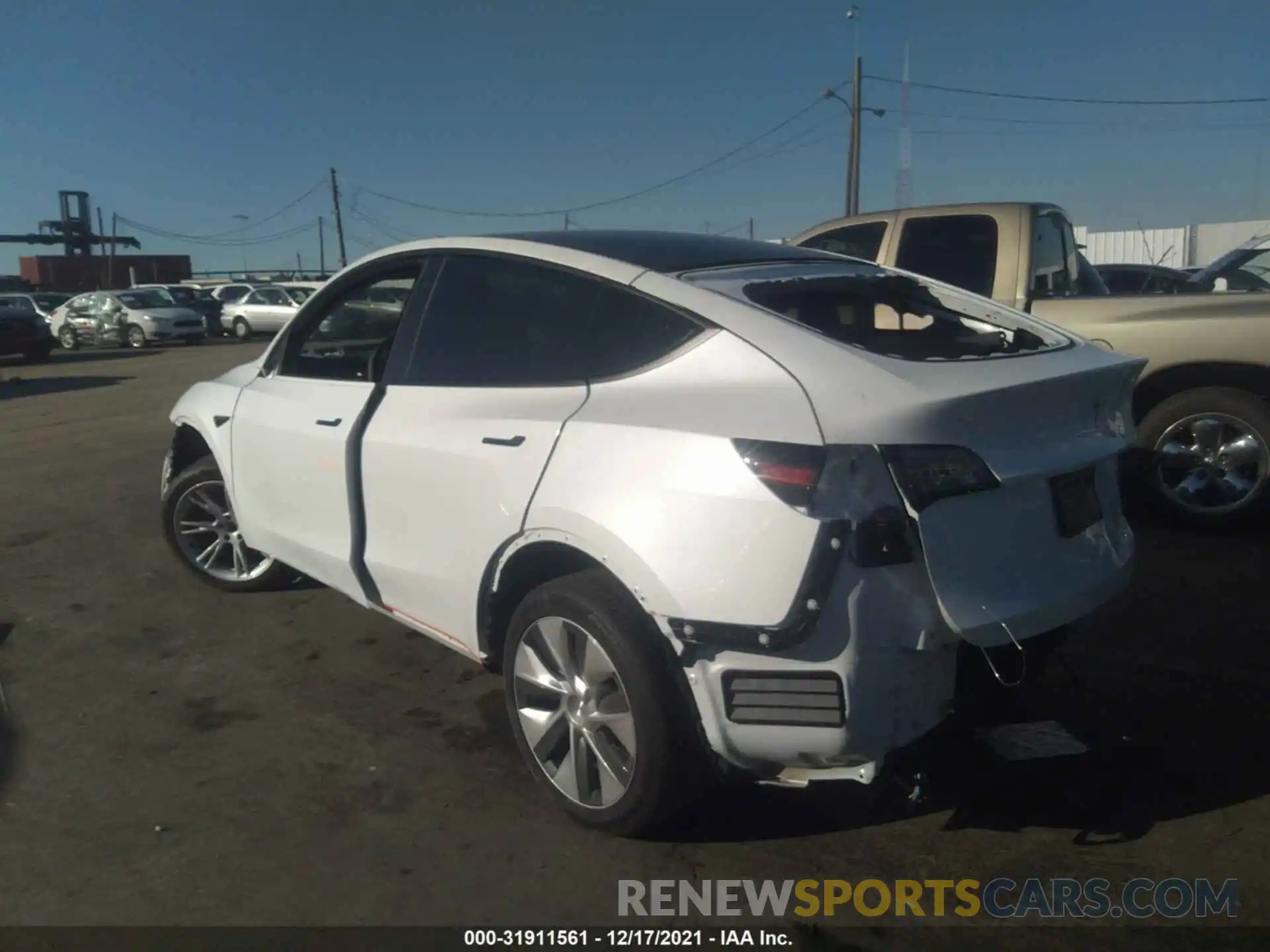 3 Photograph of a damaged car 5YJYGAEE2MF258536 TESLA MODEL Y 2021