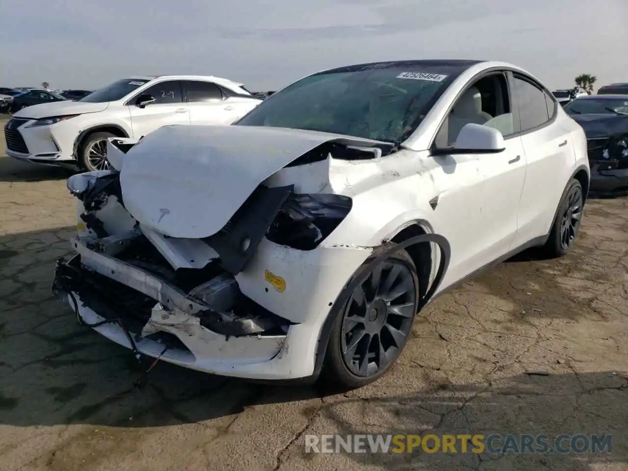 1 Photograph of a damaged car 5YJYGAEE2MF283761 TESLA MODEL Y 2021