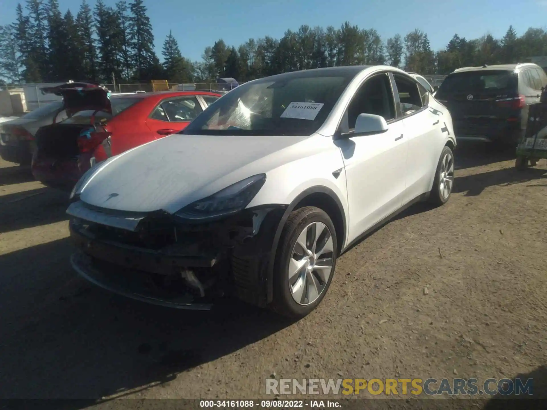 2 Photograph of a damaged car 5YJYGAEE2MF296932 TESLA MODEL Y 2021