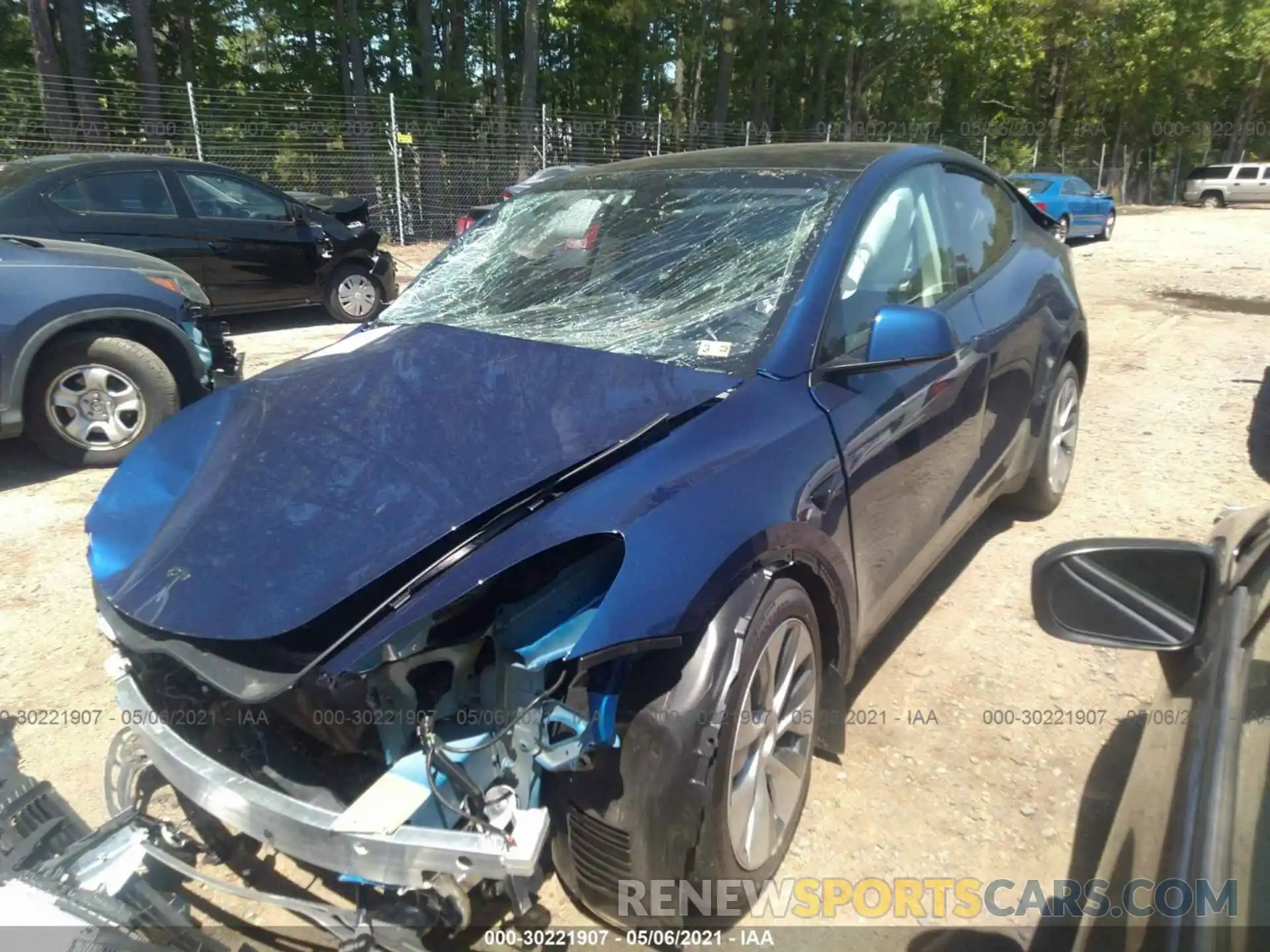 2 Photograph of a damaged car 5YJYGAEE3MF146019 TESLA MODEL Y 2021