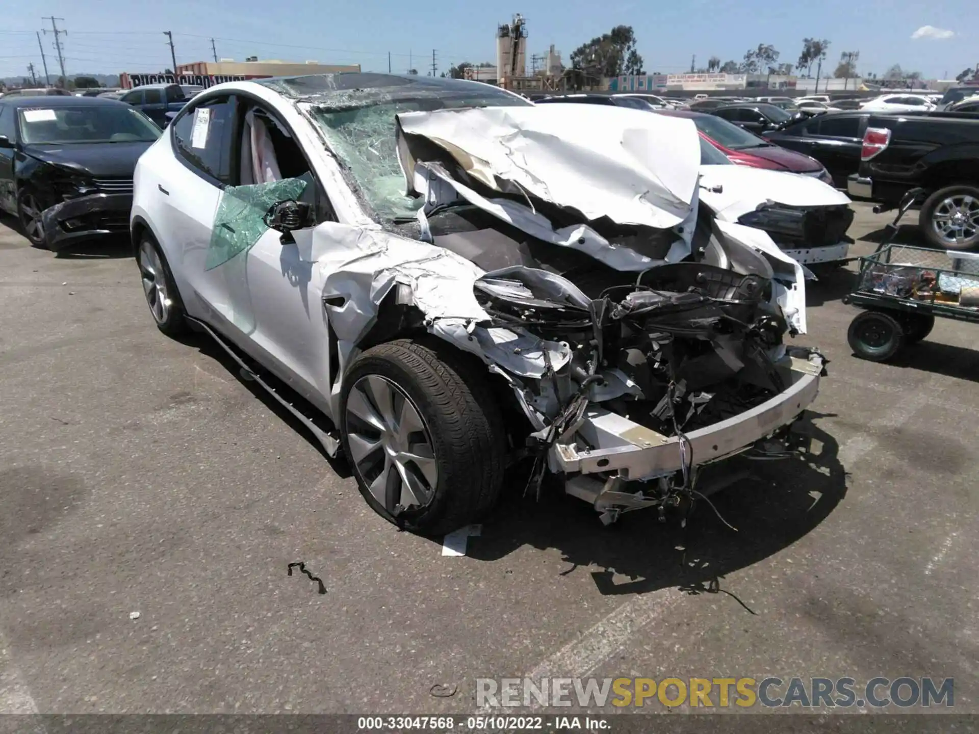 1 Photograph of a damaged car 5YJYGAEE3MF159546 TESLA MODEL Y 2021