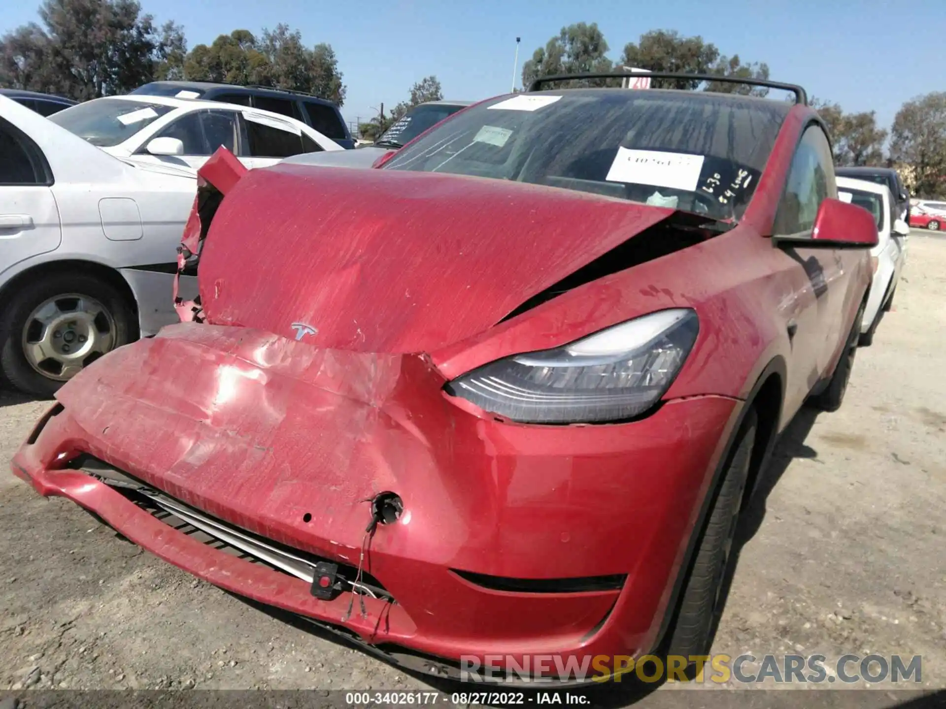 2 Фотография поврежденного автомобиля 5YJYGAEE3MF179974 TESLA MODEL Y 2021