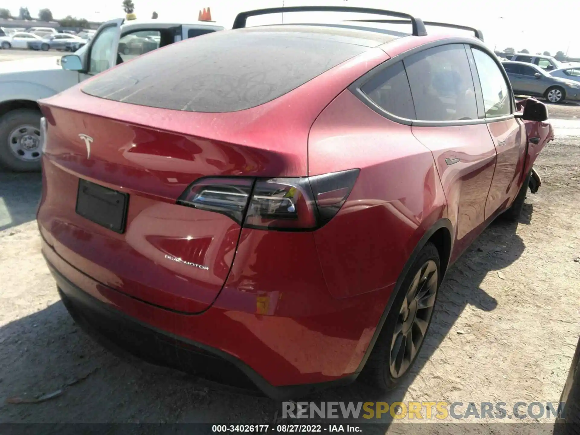 4 Фотография поврежденного автомобиля 5YJYGAEE3MF179974 TESLA MODEL Y 2021