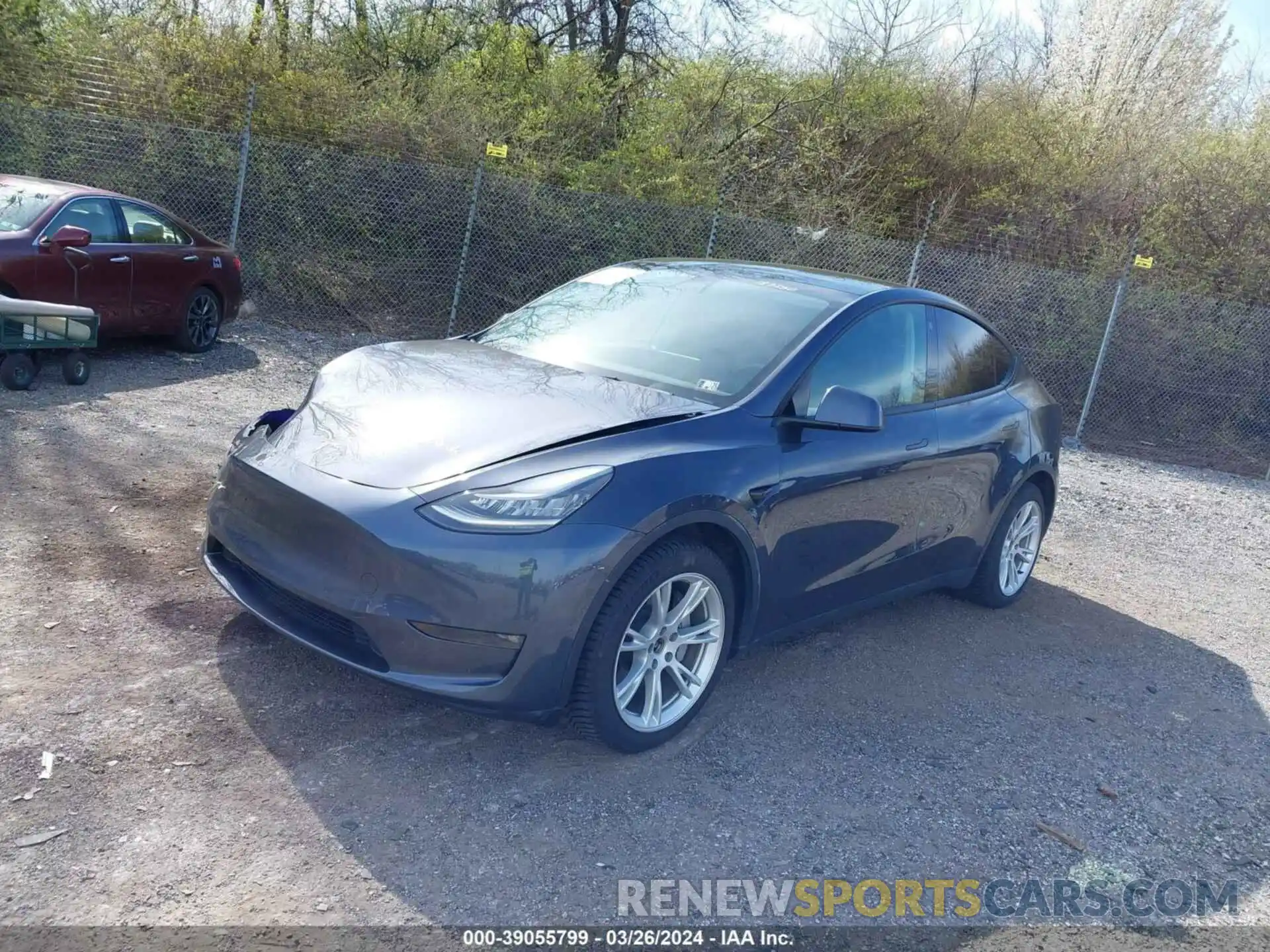 2 Photograph of a damaged car 5YJYGAEE3MF187850 TESLA MODEL Y 2021