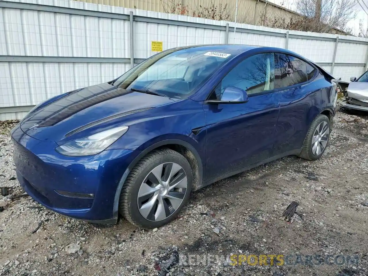 1 Photograph of a damaged car 5YJYGAEE3MF188626 TESLA MODEL Y 2021