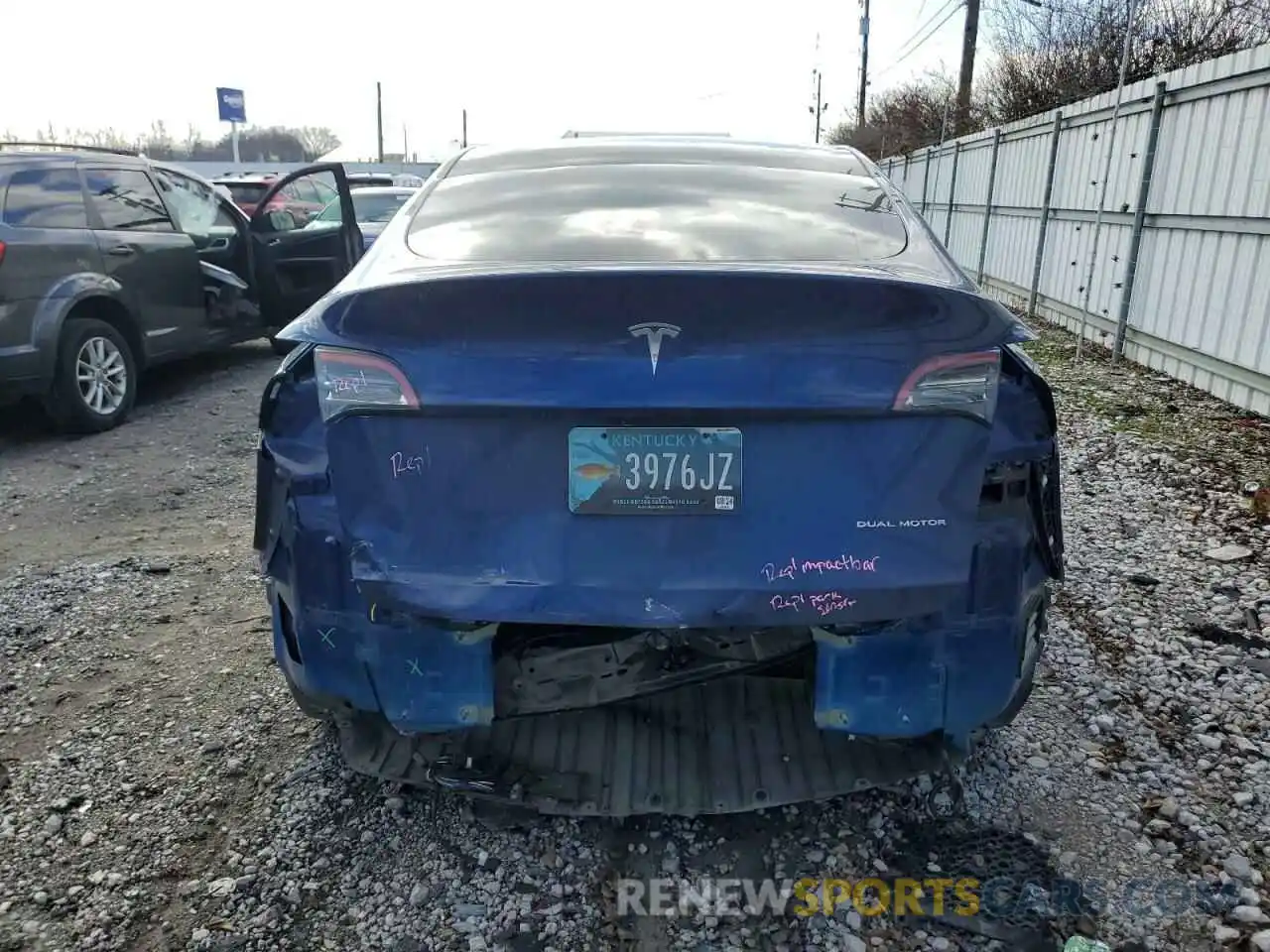 6 Фотография поврежденного автомобиля 5YJYGAEE3MF188626 TESLA MODEL Y 2021