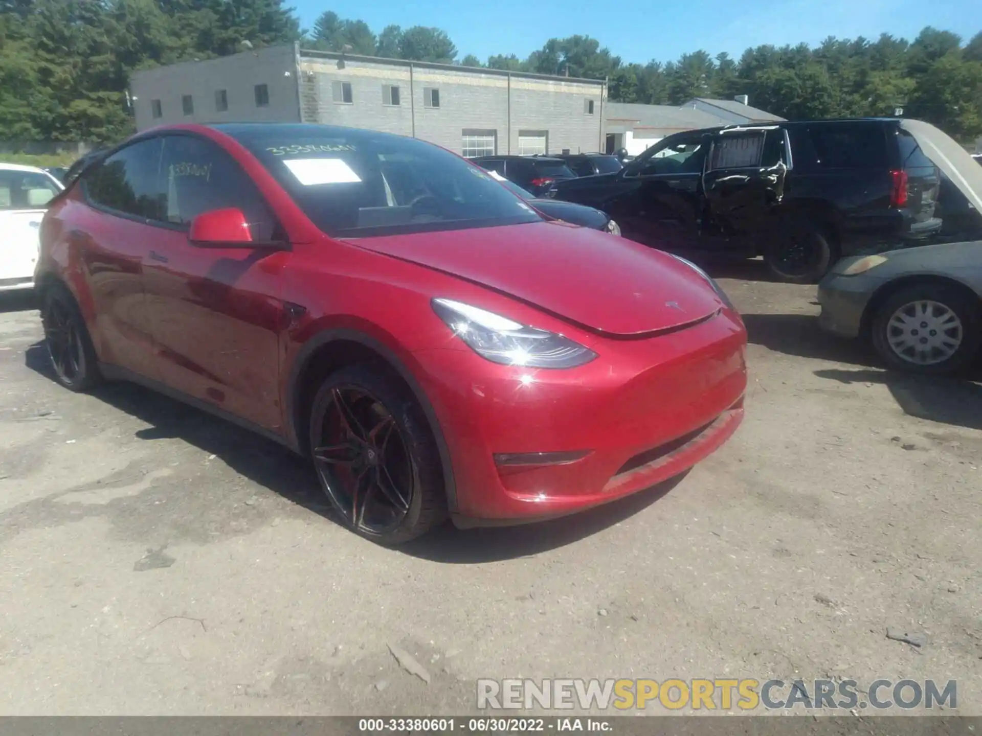 1 Photograph of a damaged car 5YJYGAEE3MF203836 TESLA MODEL Y 2021