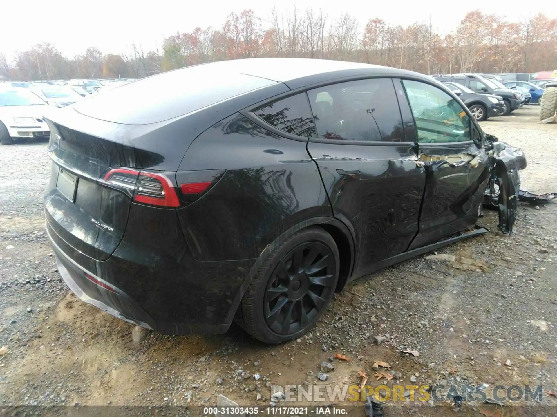 4 Фотография поврежденного автомобиля 5YJYGAEE3MF243298 TESLA MODEL Y 2021