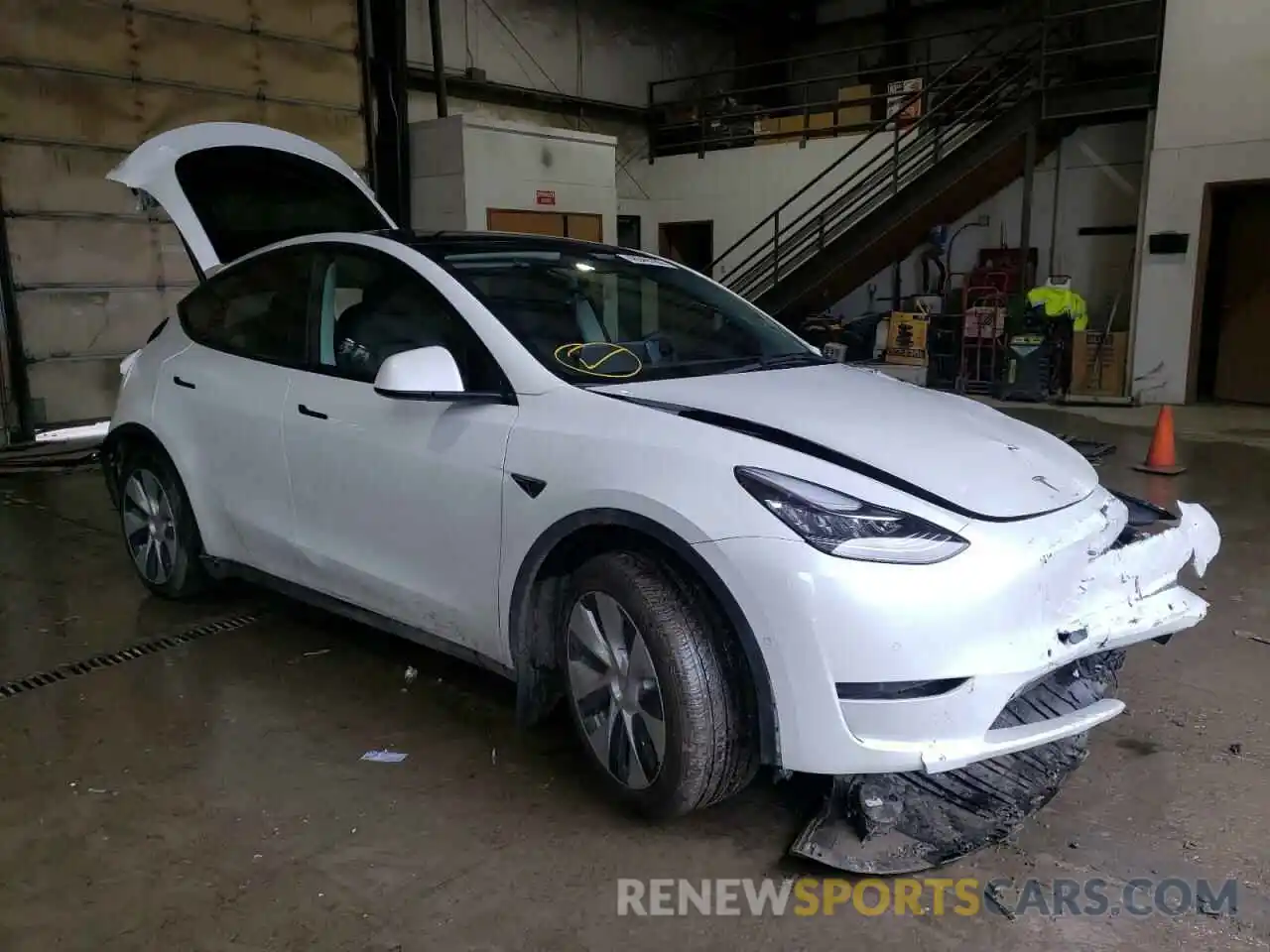 1 Photograph of a damaged car 5YJYGAEE3MF244273 TESLA MODEL Y 2021