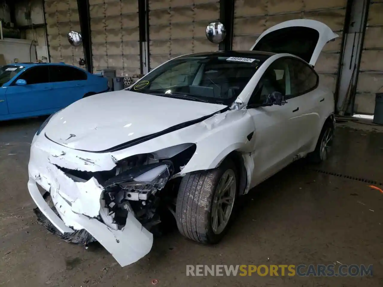 2 Photograph of a damaged car 5YJYGAEE3MF244273 TESLA MODEL Y 2021