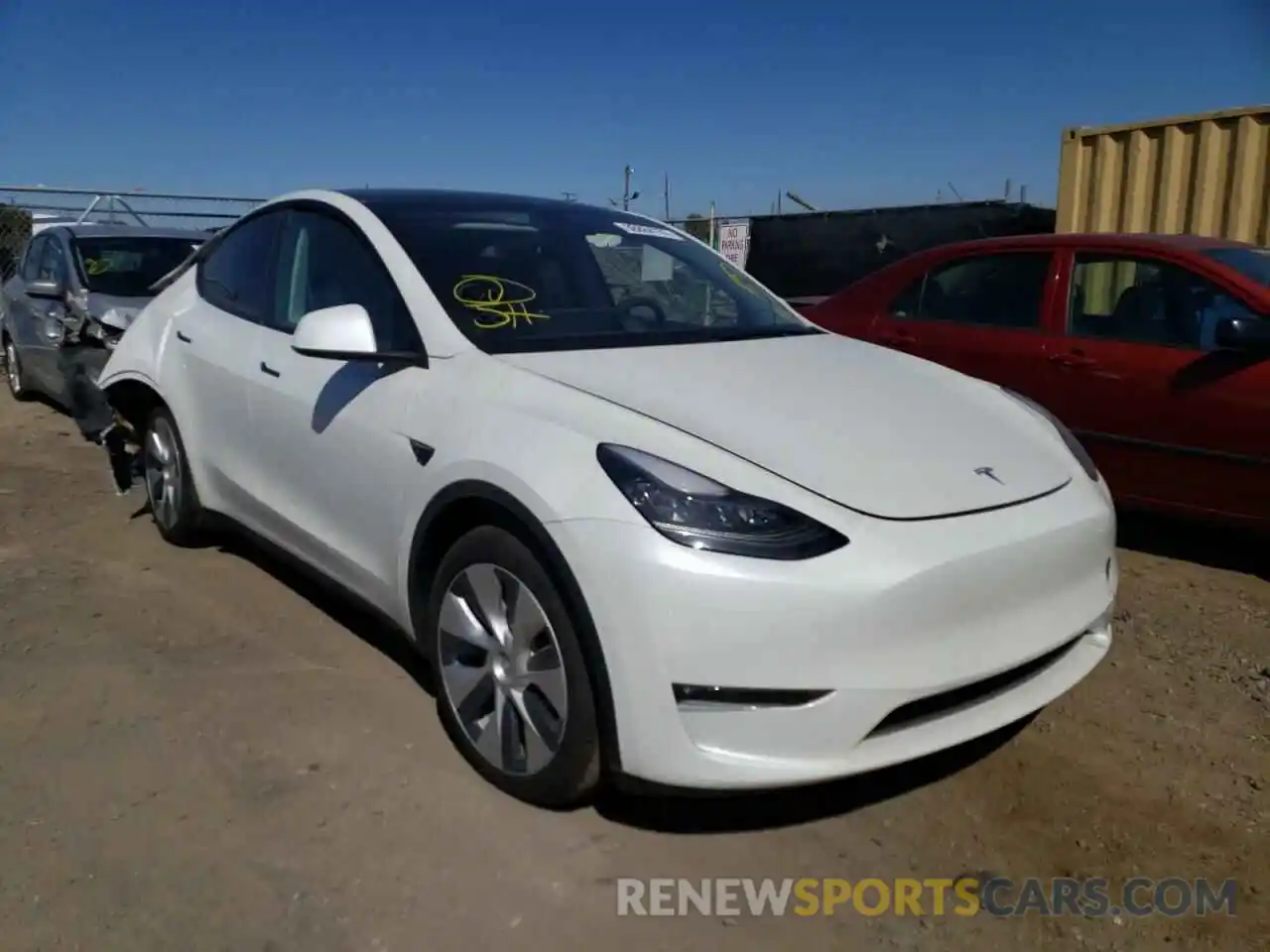 1 Photograph of a damaged car 5YJYGAEE3MF265799 TESLA MODEL Y 2021