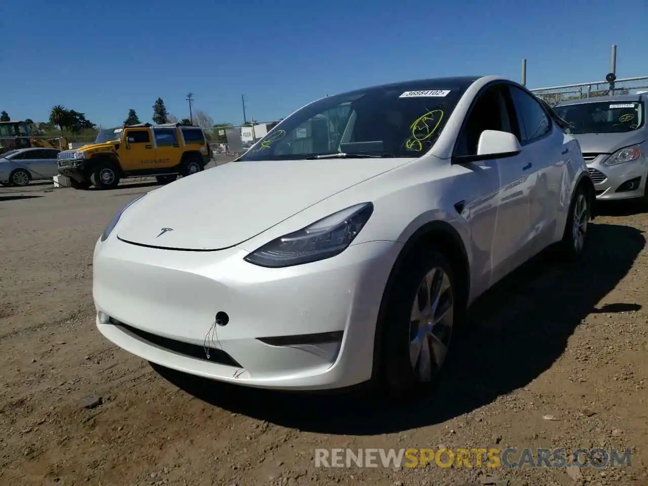 2 Photograph of a damaged car 5YJYGAEE3MF265799 TESLA MODEL Y 2021