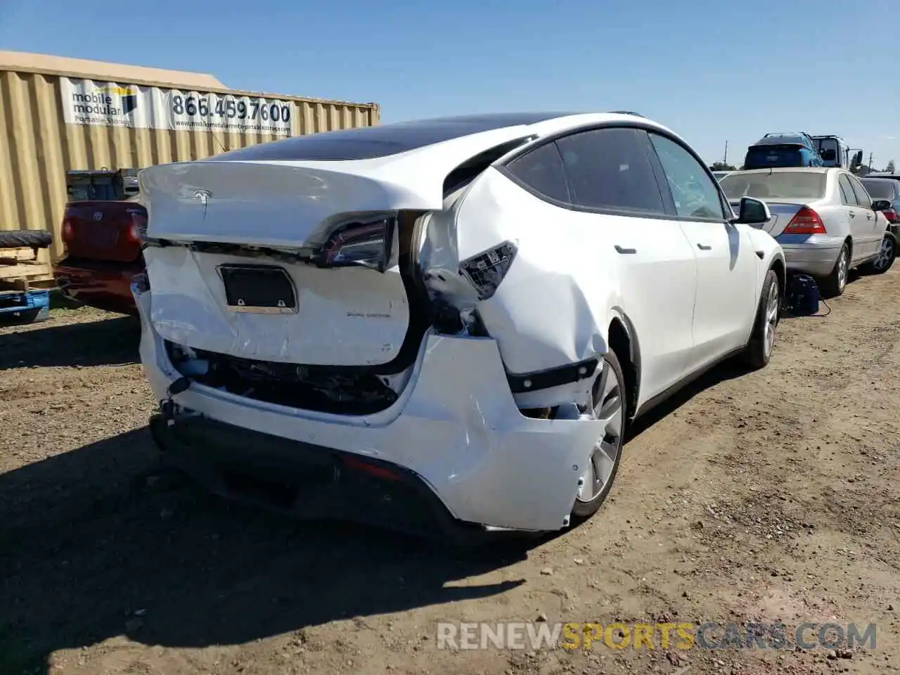 4 Photograph of a damaged car 5YJYGAEE3MF265799 TESLA MODEL Y 2021