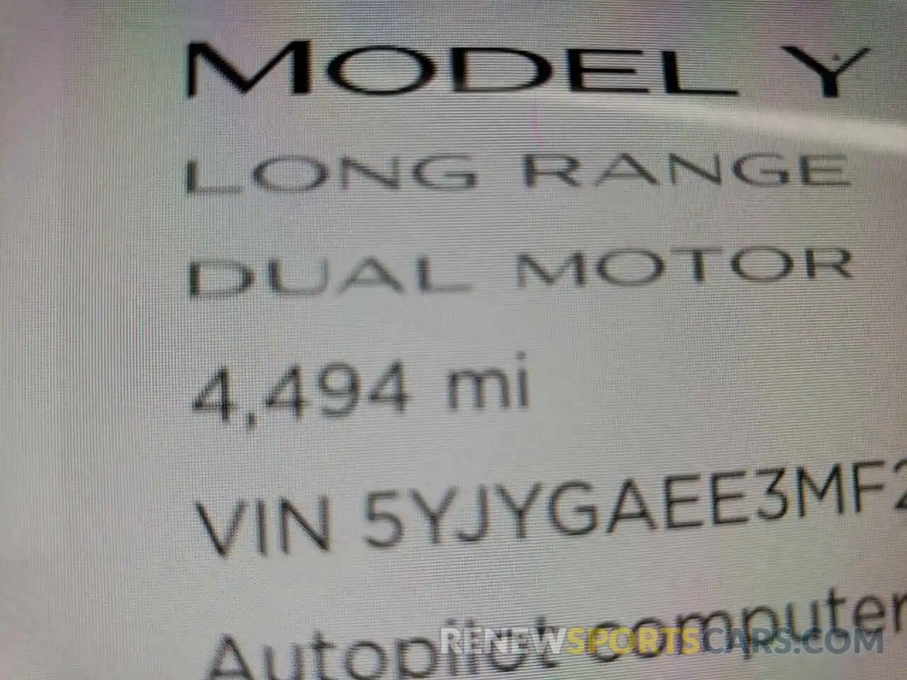 8 Photograph of a damaged car 5YJYGAEE3MF265799 TESLA MODEL Y 2021