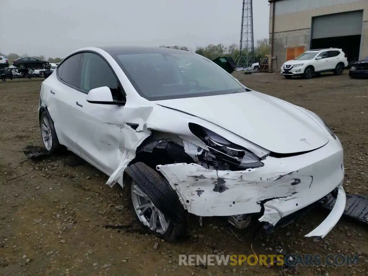 1 Photograph of a damaged car 5YJYGAEE3MF301863 TESLA MODEL Y 2021