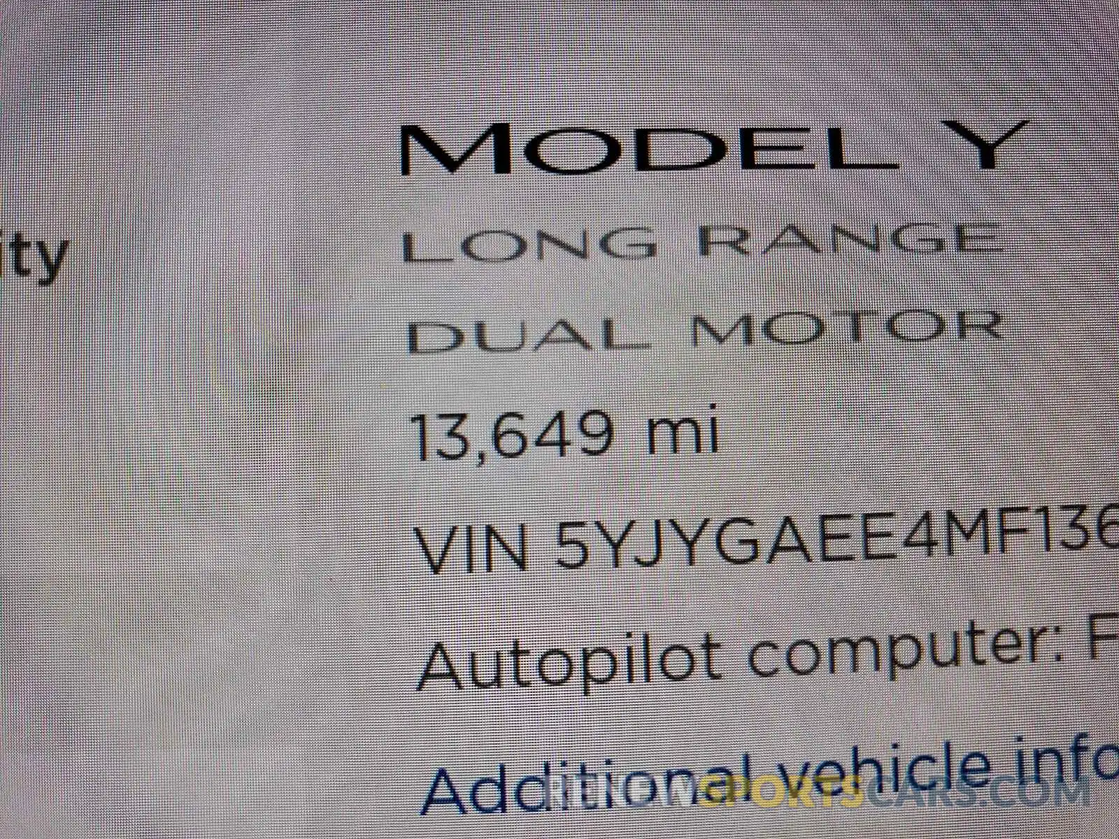 8 Фотография поврежденного автомобиля 5YJYGAEE4MF136549 TESLA MODEL Y 2021