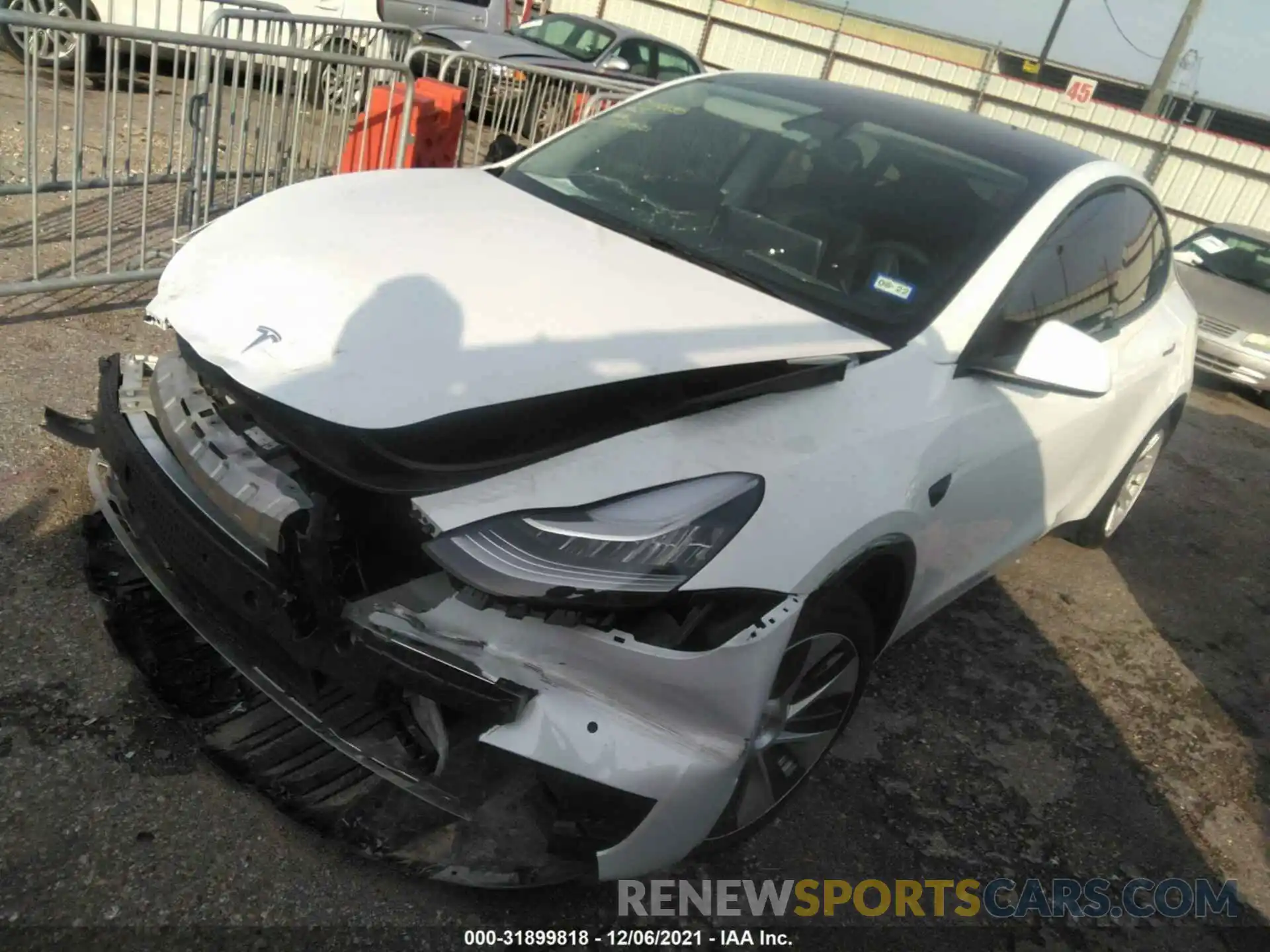 2 Photograph of a damaged car 5YJYGAEE4MF187324 TESLA MODEL Y 2021