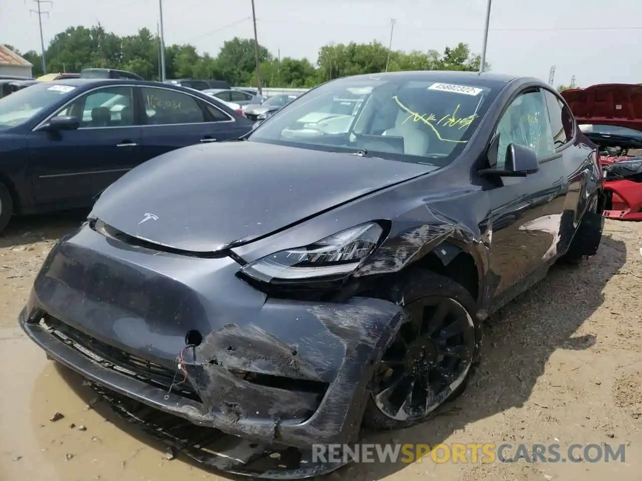 2 Фотография поврежденного автомобиля 5YJYGAEE4MF212691 TESLA MODEL Y 2021