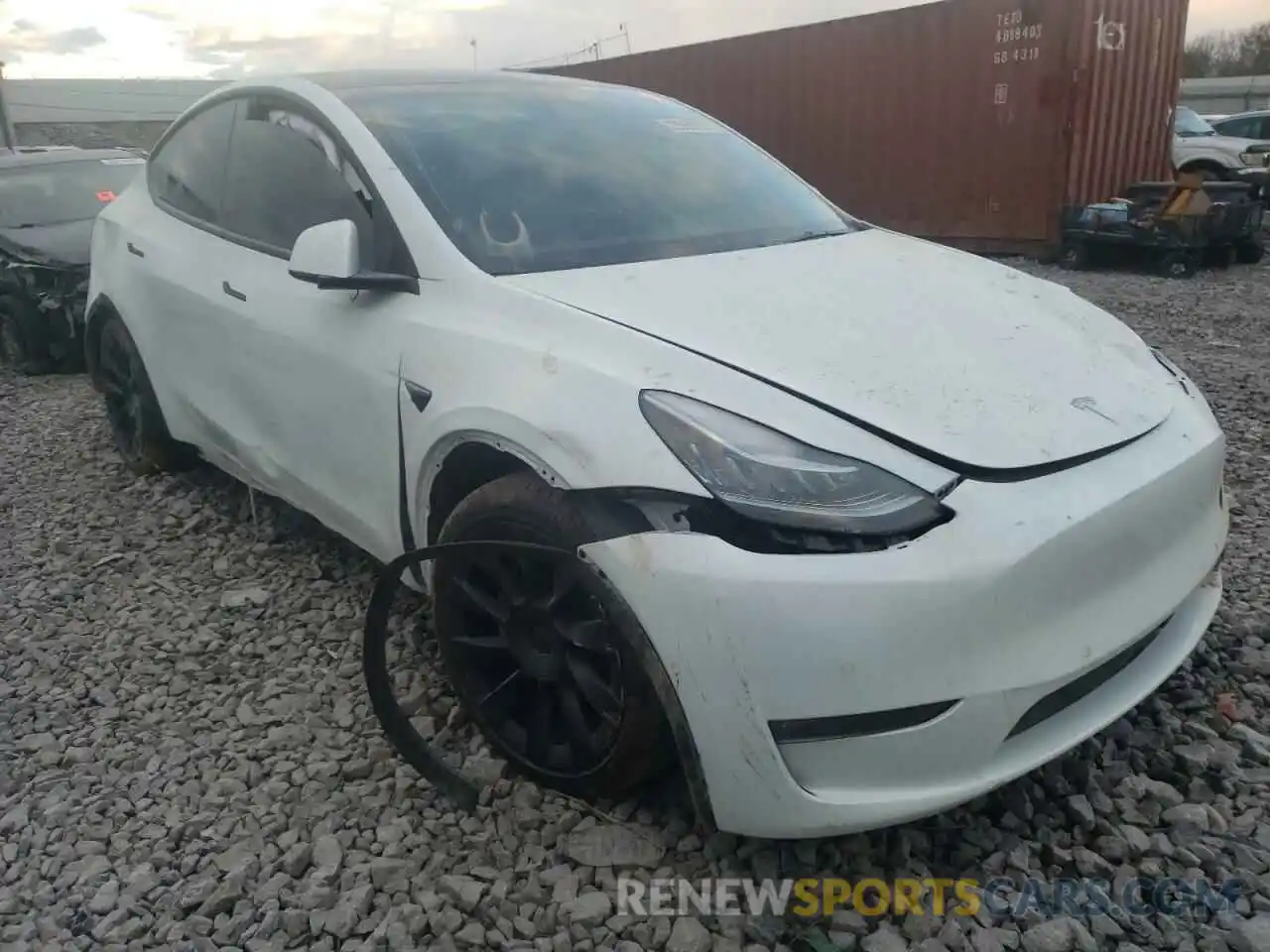 1 Photograph of a damaged car 5YJYGAEE4MF257081 TESLA MODEL Y 2021