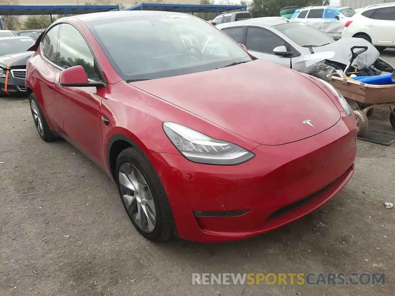 1 Photograph of a damaged car 5YJYGAEE4MF264838 TESLA MODEL Y 2021