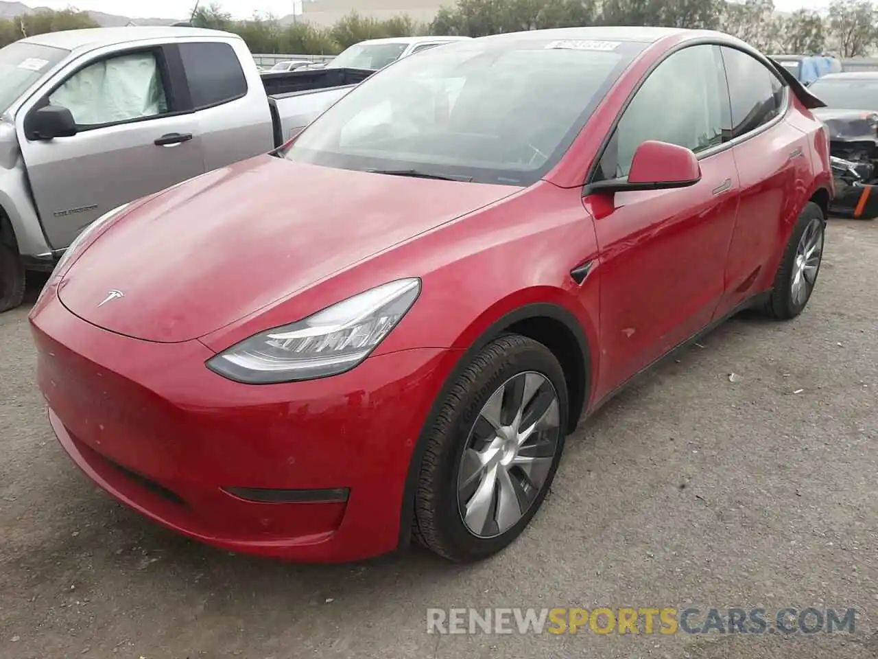 2 Фотография поврежденного автомобиля 5YJYGAEE4MF264838 TESLA MODEL Y 2021