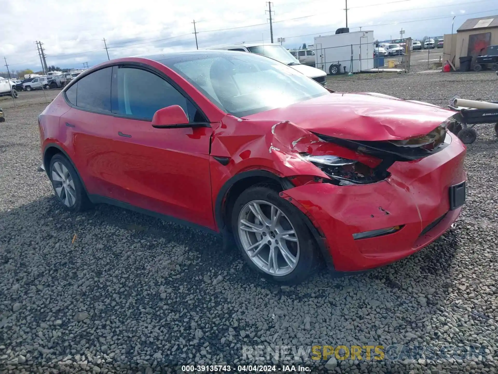 1 Photograph of a damaged car 5YJYGAEE4MF286631 TESLA MODEL Y 2021