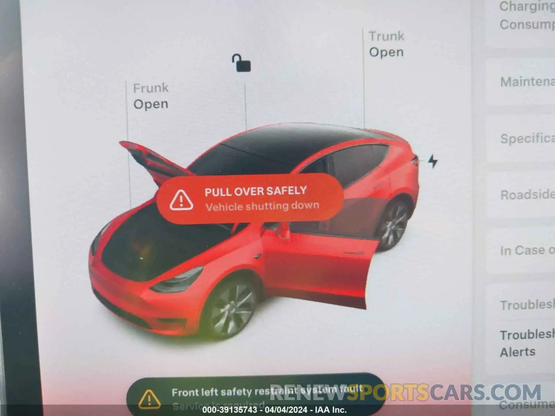 20 Photograph of a damaged car 5YJYGAEE4MF286631 TESLA MODEL Y 2021