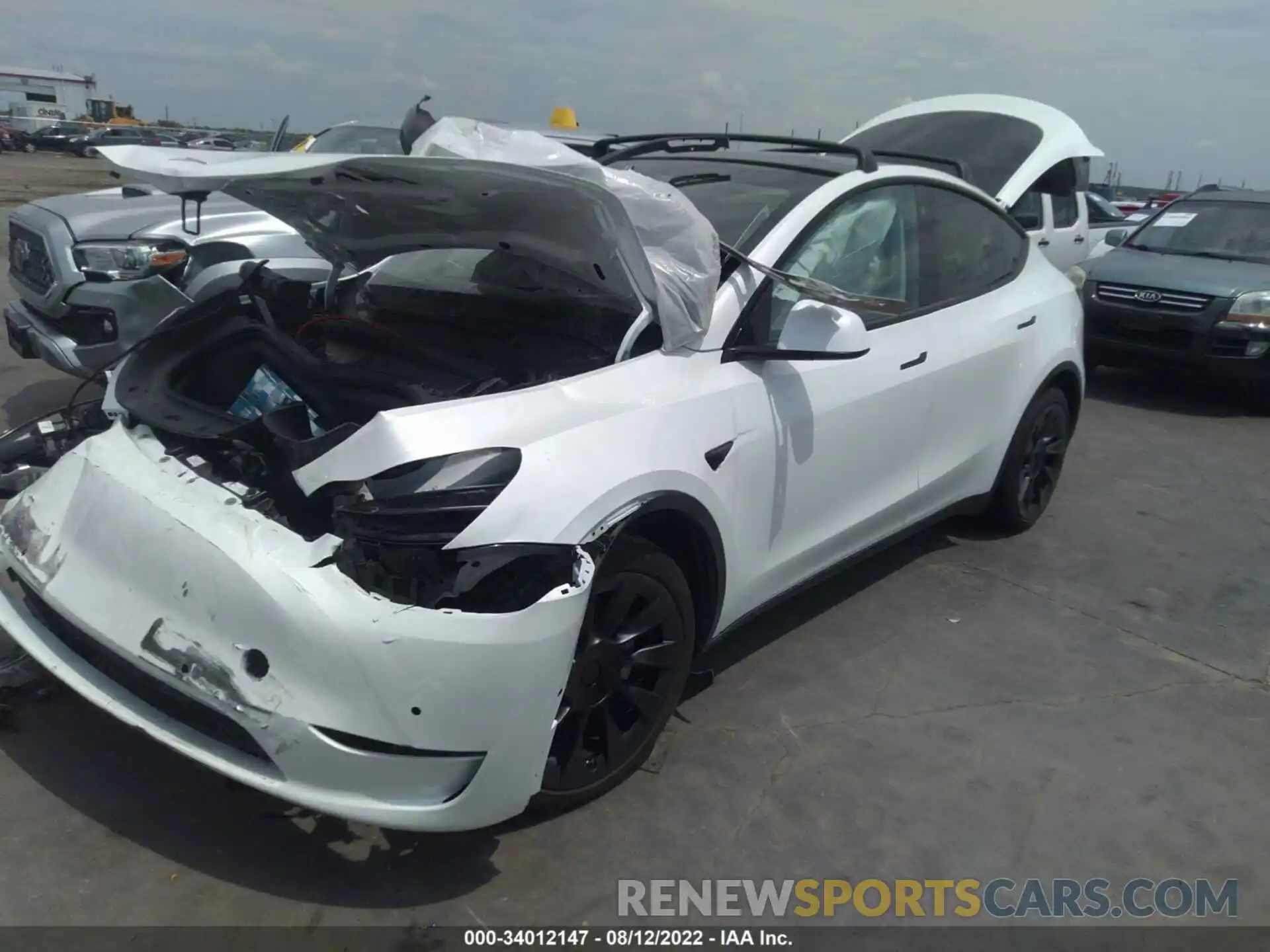 2 Фотография поврежденного автомобиля 5YJYGAEE4MF303153 TESLA MODEL Y 2021