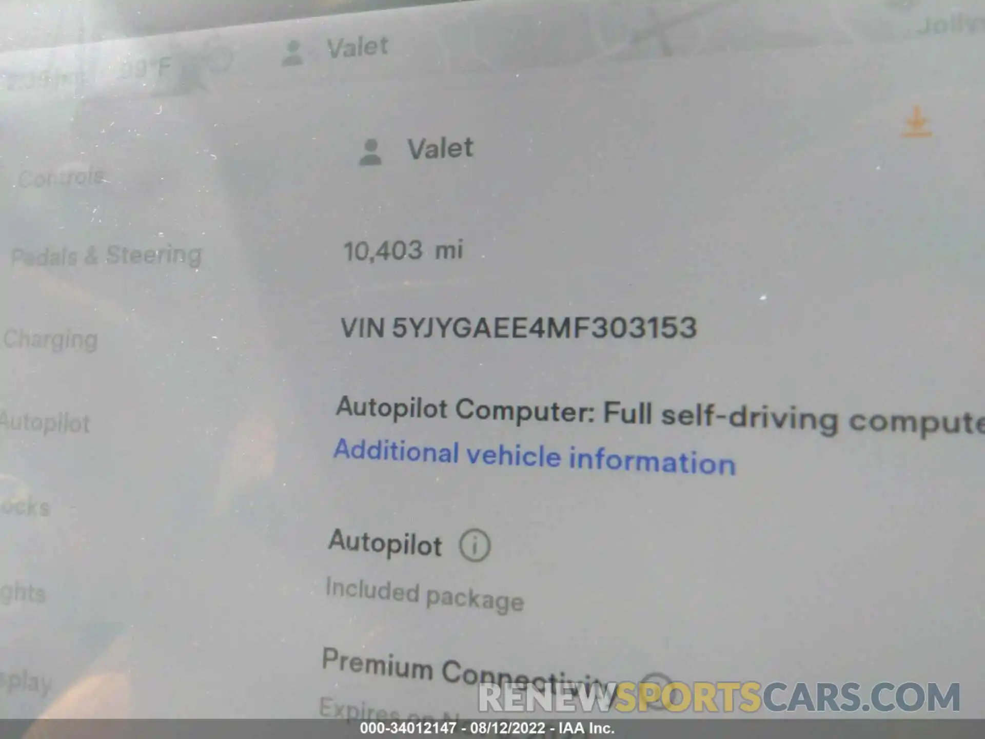 7 Фотография поврежденного автомобиля 5YJYGAEE4MF303153 TESLA MODEL Y 2021