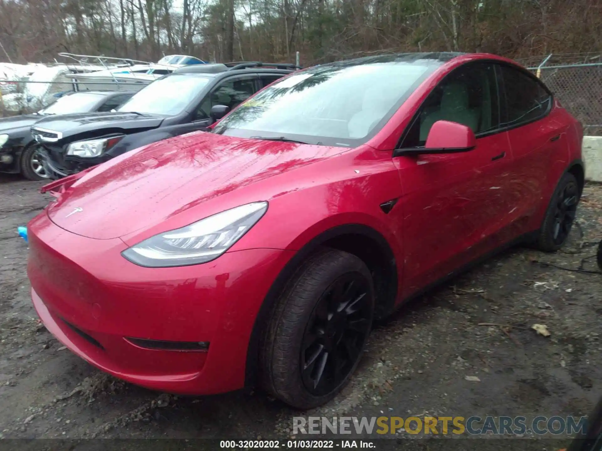 2 Photograph of a damaged car 5YJYGAEE5MF136639 TESLA MODEL Y 2021