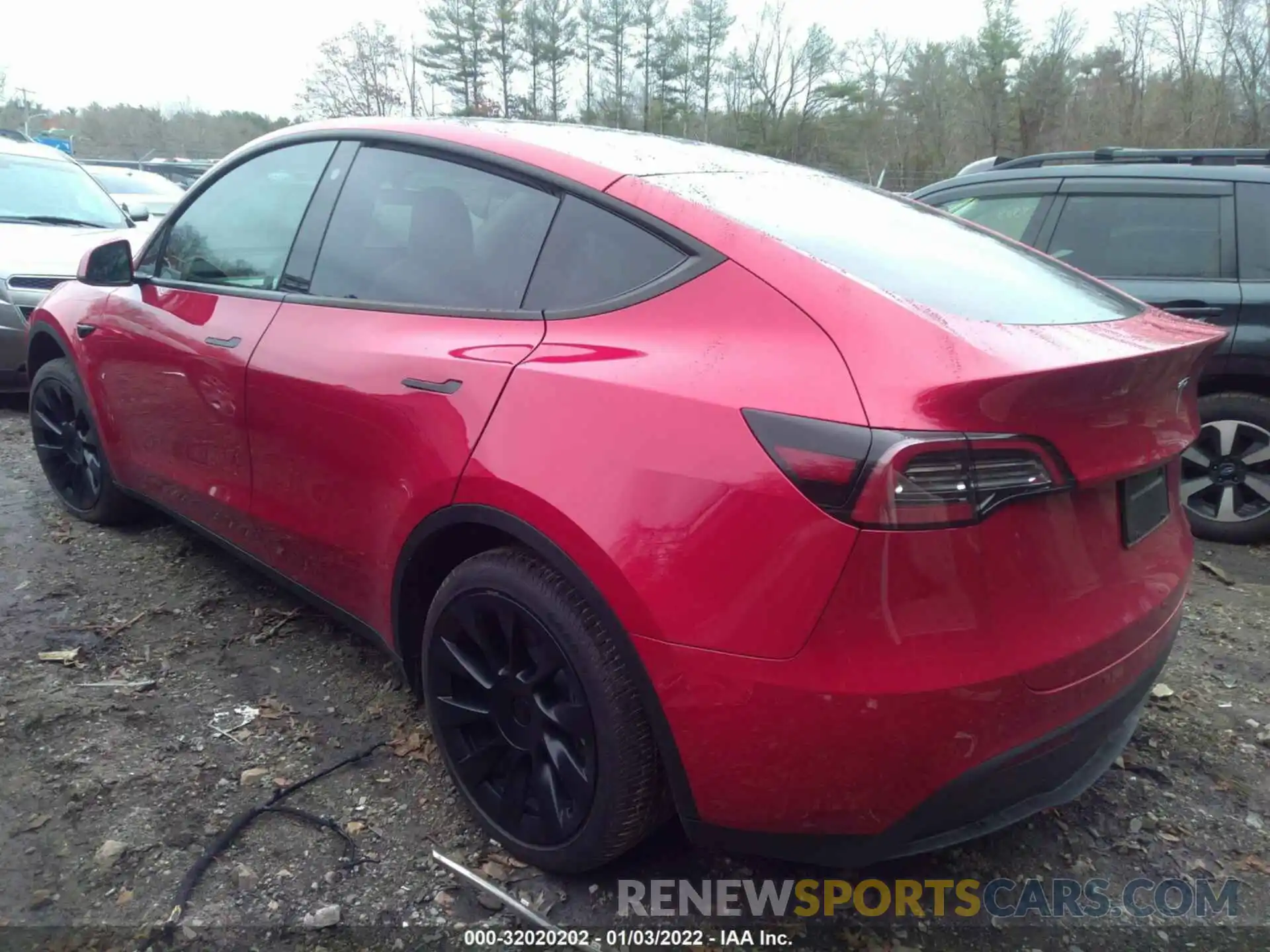 3 Фотография поврежденного автомобиля 5YJYGAEE5MF136639 TESLA MODEL Y 2021