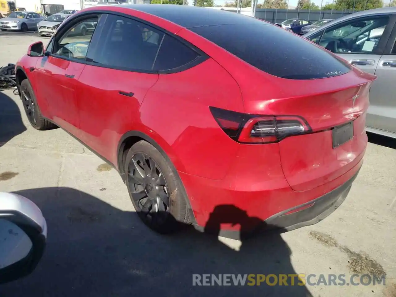 3 Photograph of a damaged car 5YJYGAEE5MF223179 TESLA MODEL Y 2021