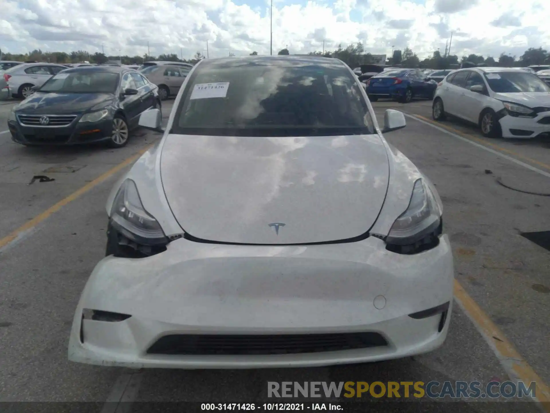 6 Photograph of a damaged car 5YJYGAEE5MF255677 TESLA MODEL Y 2021