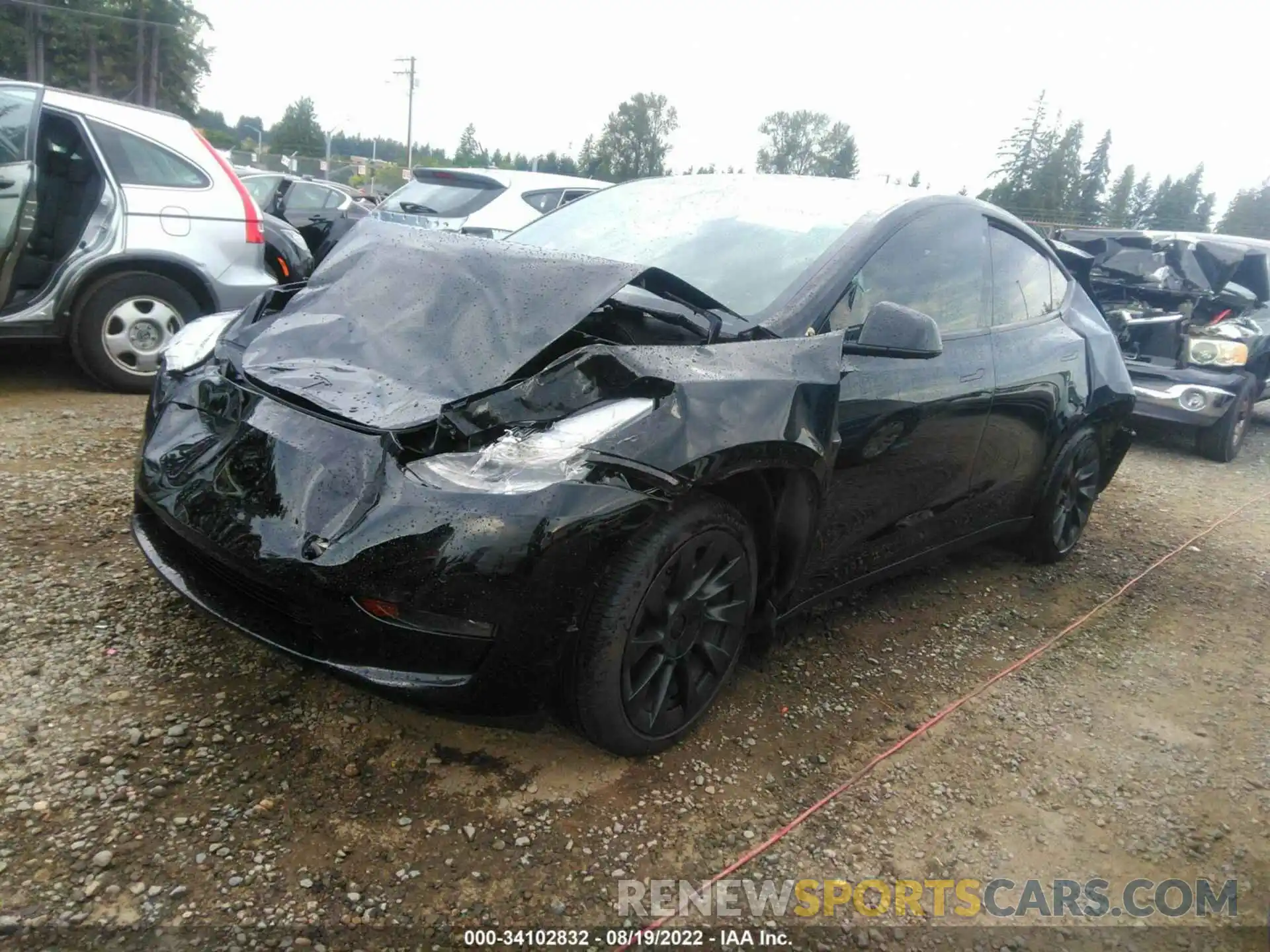 2 Фотография поврежденного автомобиля 5YJYGAEE5MF265903 TESLA MODEL Y 2021