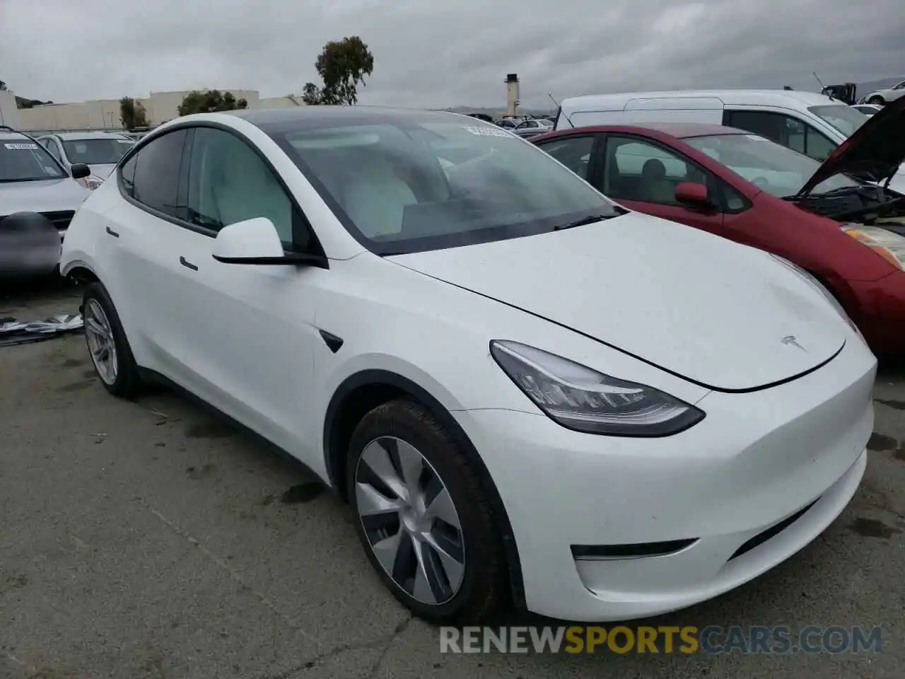 1 Photograph of a damaged car 5YJYGAEE5MF295094 TESLA MODEL Y 2021