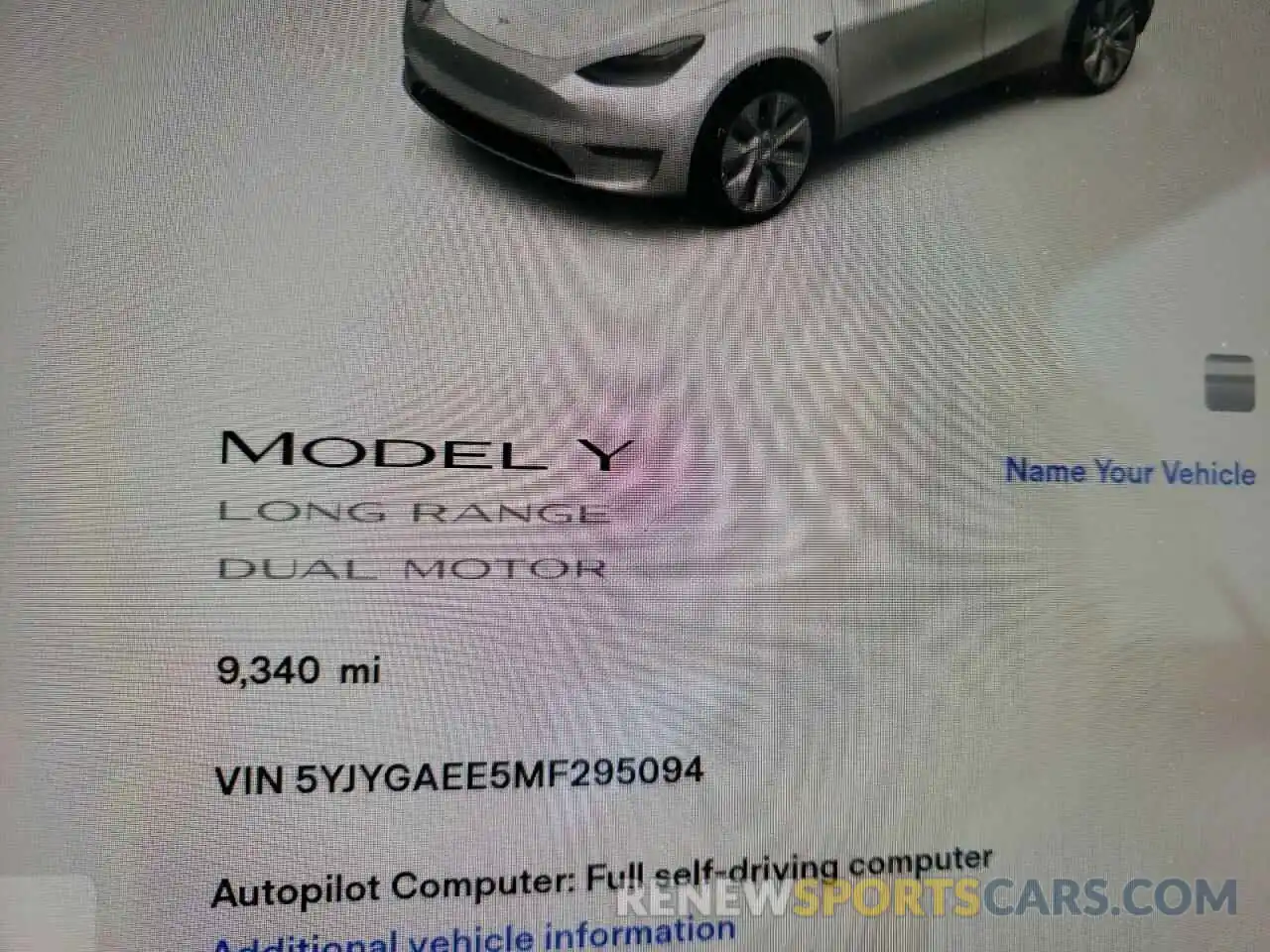 8 Photograph of a damaged car 5YJYGAEE5MF295094 TESLA MODEL Y 2021