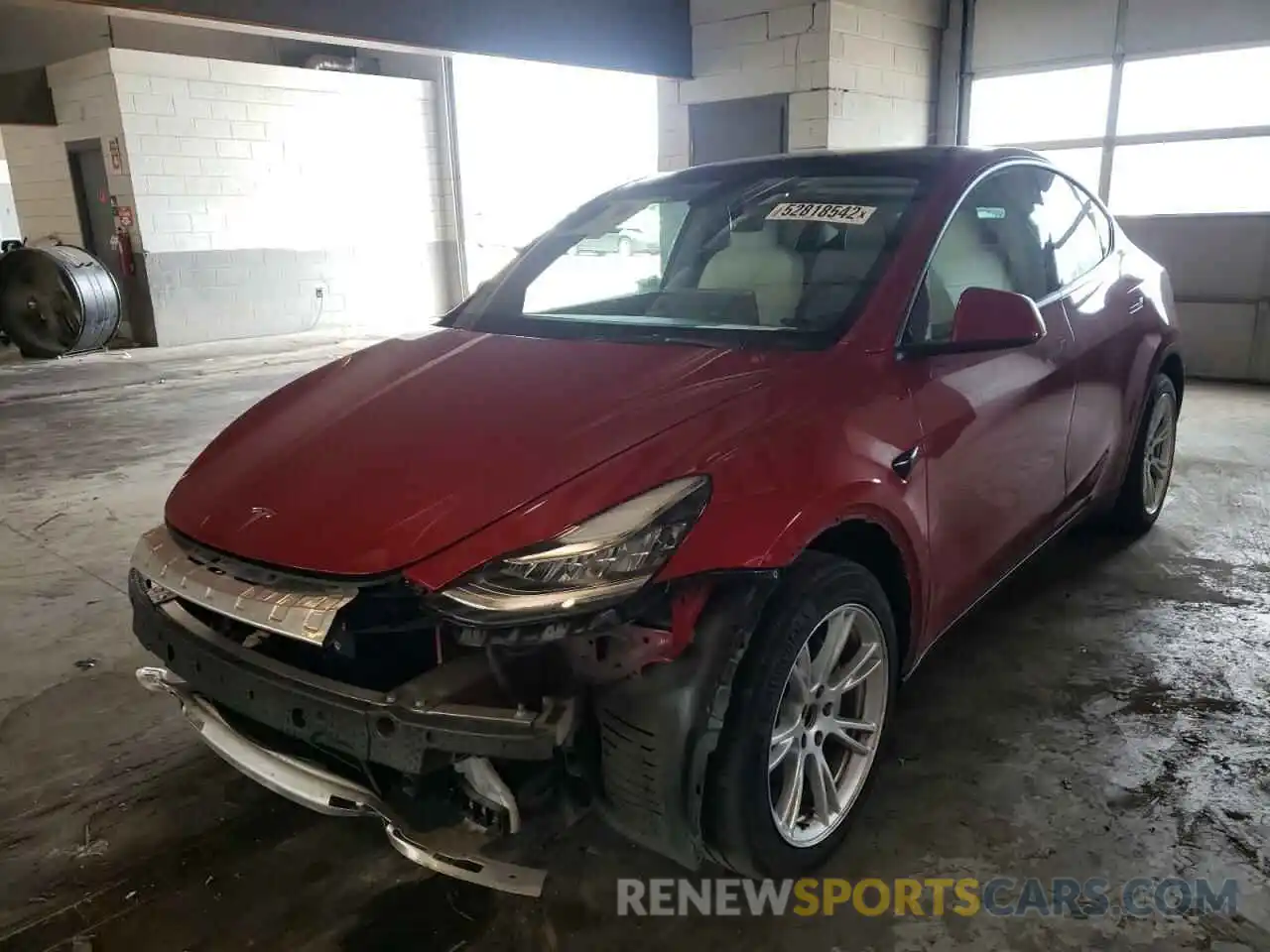 2 Photograph of a damaged car 5YJYGAEE6MF276523 TESLA MODEL Y 2021