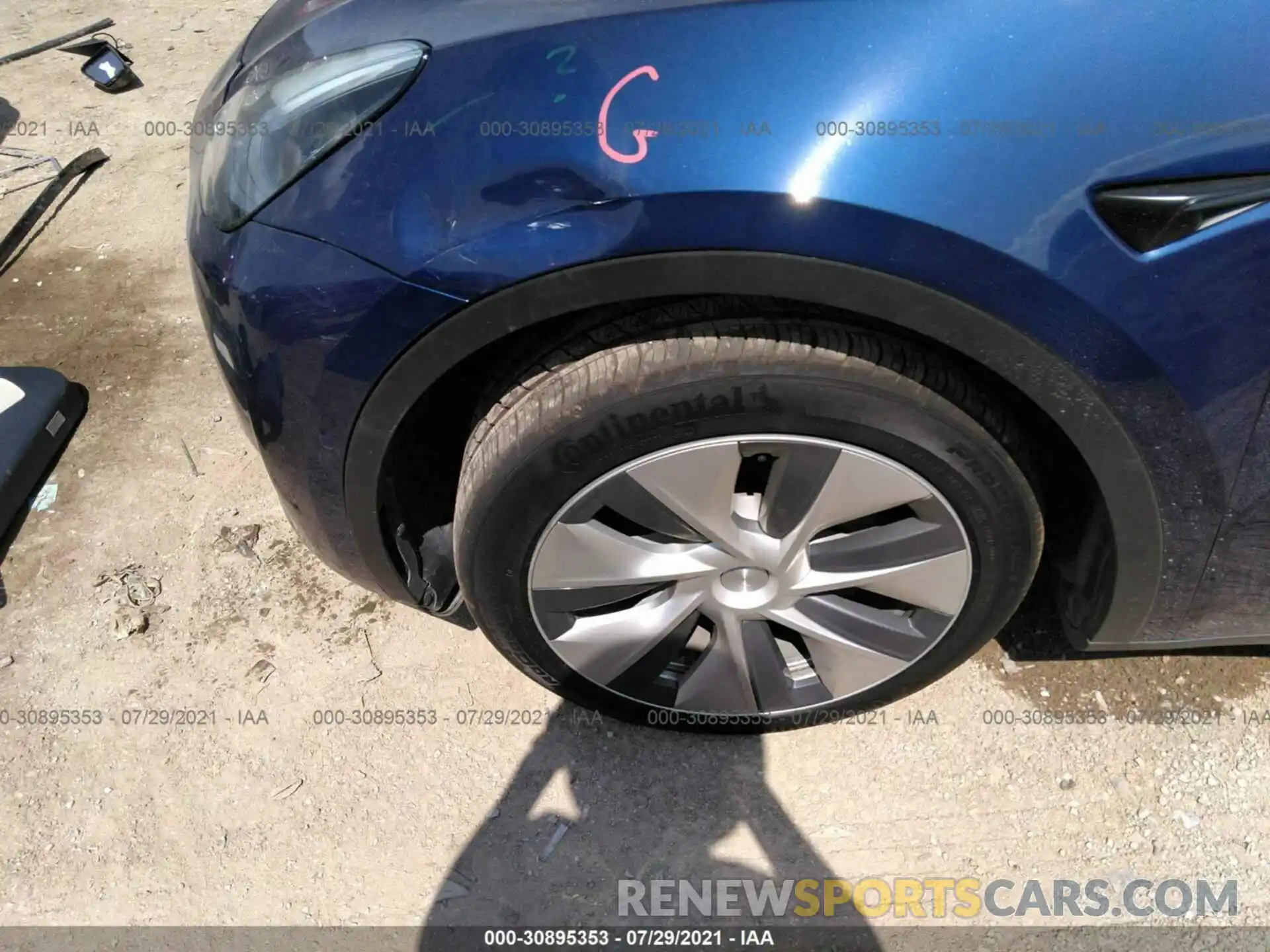 12 Photograph of a damaged car 5YJYGAEE7MF130762 TESLA MODEL Y 2021