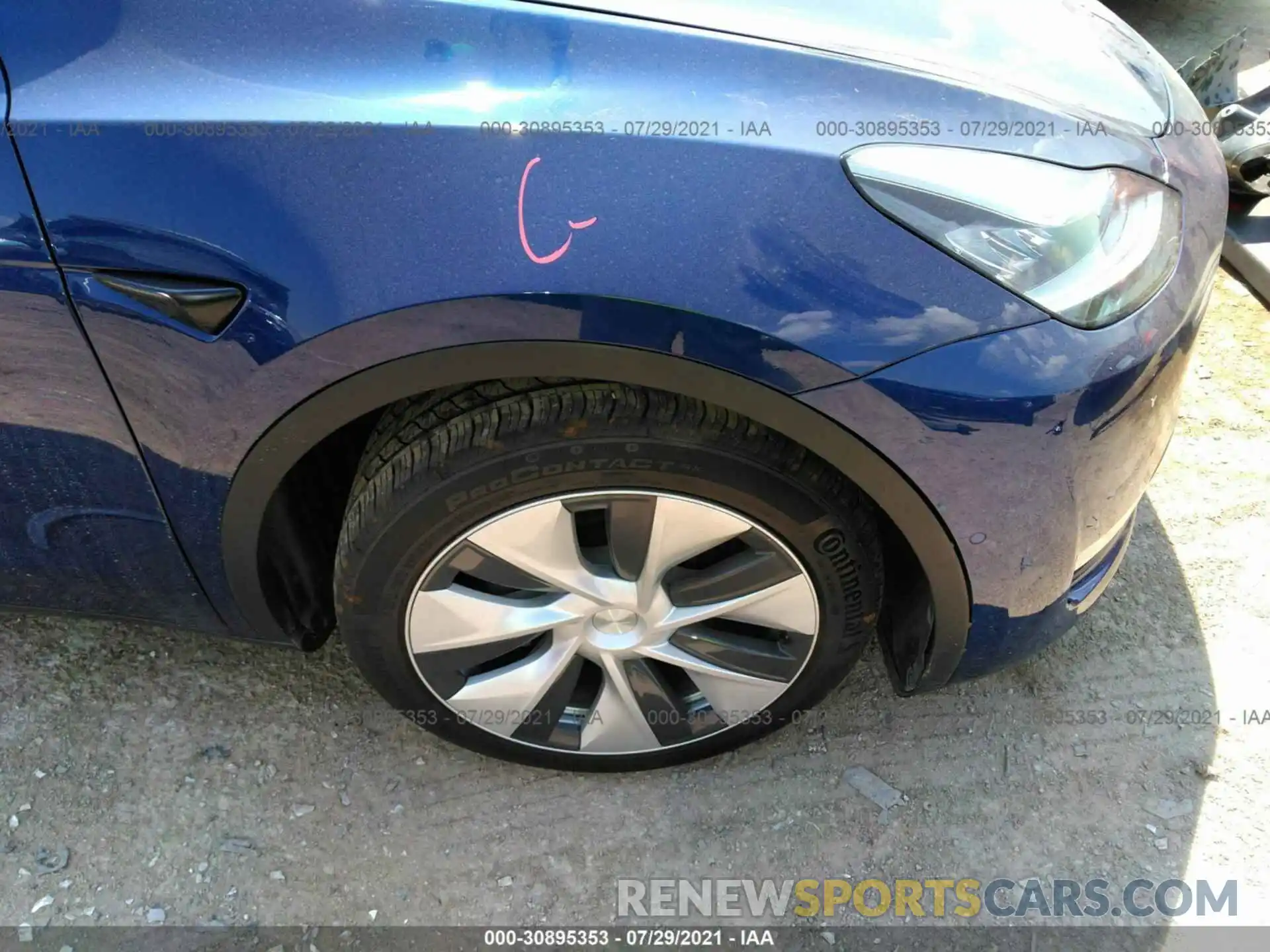 14 Photograph of a damaged car 5YJYGAEE7MF130762 TESLA MODEL Y 2021